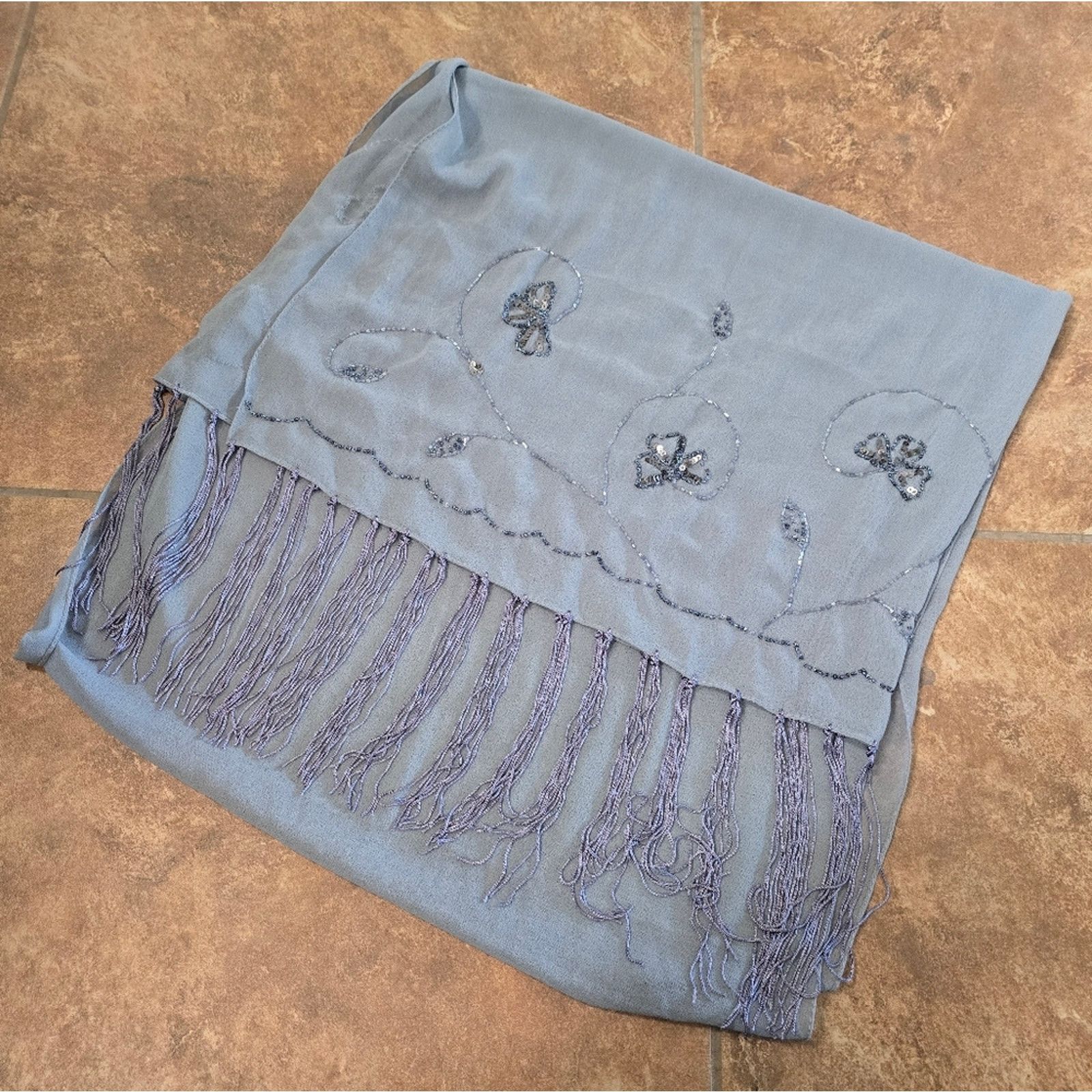 Other Grey Silver Detailed | BIJOUX TERNER | Scarf Size ONE SIZE - 3 Thumbnail