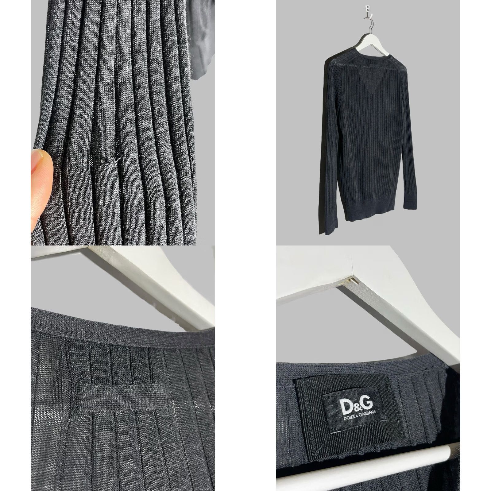 Dolce & Gabbana Dolce&Gabbana Cardigan V-Neck Women’s Size 42 Gray Sweater 42 Cardigan Womens Vintage No Size M / US 6-8 / IT 42-44 - 8 Thumbnail