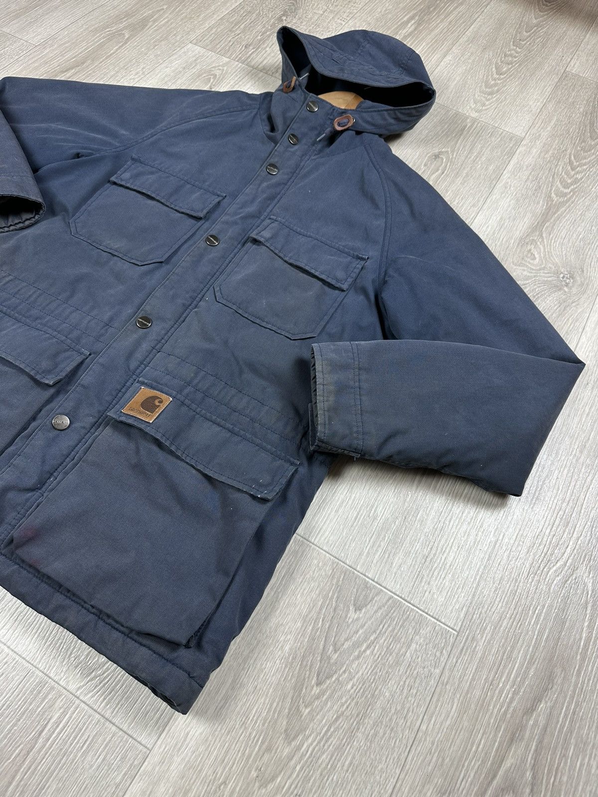 Carhartt × Carhartt Wip Carhartt Mosley Work Jacket Coat Parka Washed Blue Size US L / EU 52-54 / 3 - 4 Thumbnail