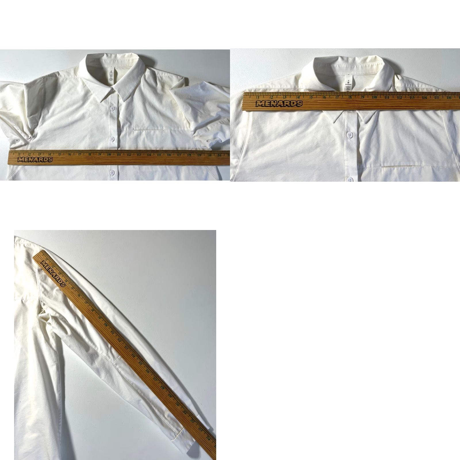 Lululemon Lululemon Women's Shirt Full Day Ahead White LW3DGQS Athleisure Sz 8 Size M / US 6-8 / IT 42-44 - 10 Thumbnail