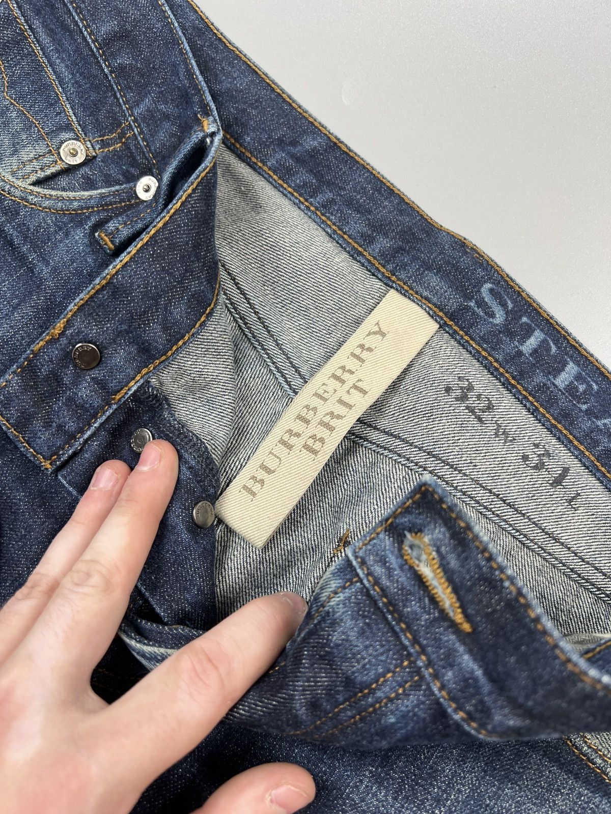 Burberry Burberry Brit Steadman Slim Fit Denim Jeans Pants (Y0593) Size US 32 / EU 48 - 9 Thumbnail