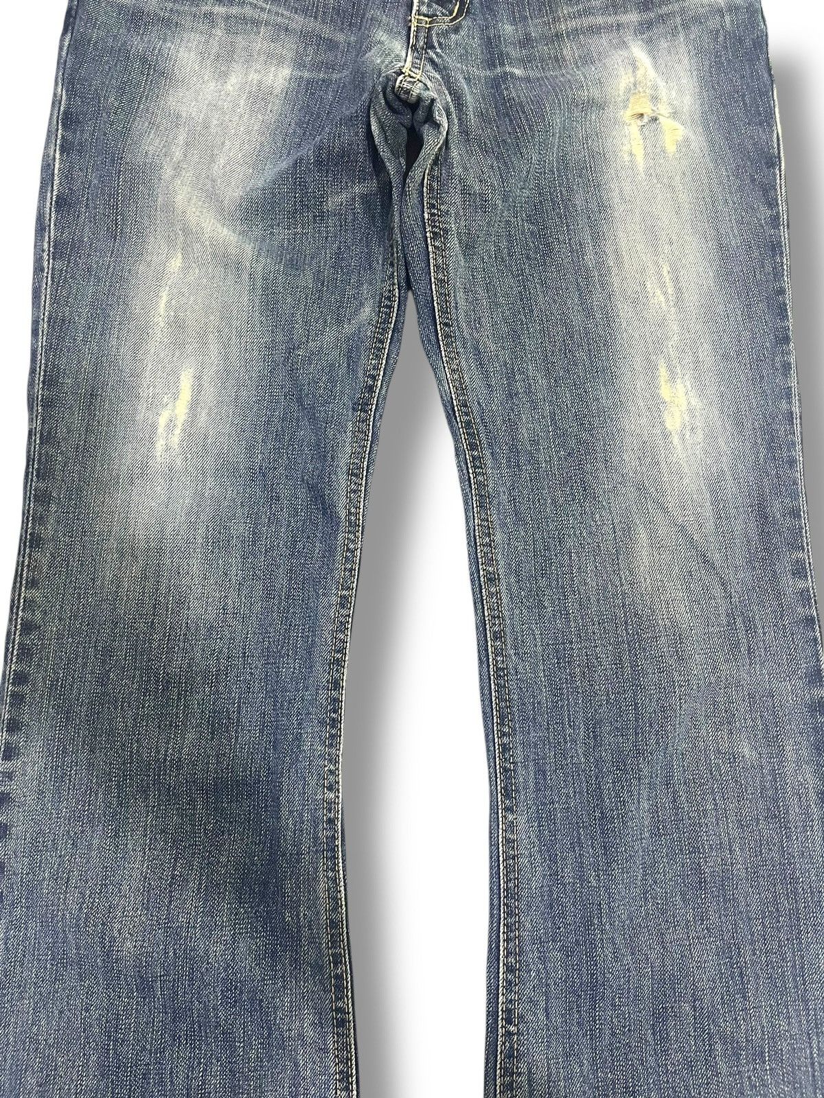 If Six Was Nine × Japanese Brand × Le Grande Bleu (L.G.B.) FLARE💥 Y2K EDWIN WASHED BLUE DENIM Size 31" - 4 Thumbnail