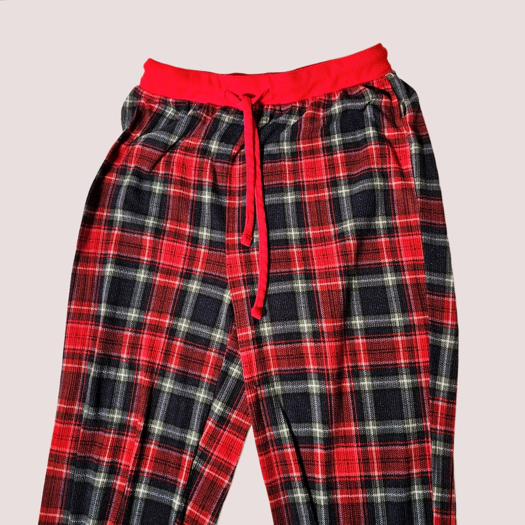 Eddie Bauer Eddie Bauer Lounge Pants Mens Medium Red Plaid Drawstring Waist Pockets Lounge Set Casual Comfort Size US 31 - 1 Thumbnail