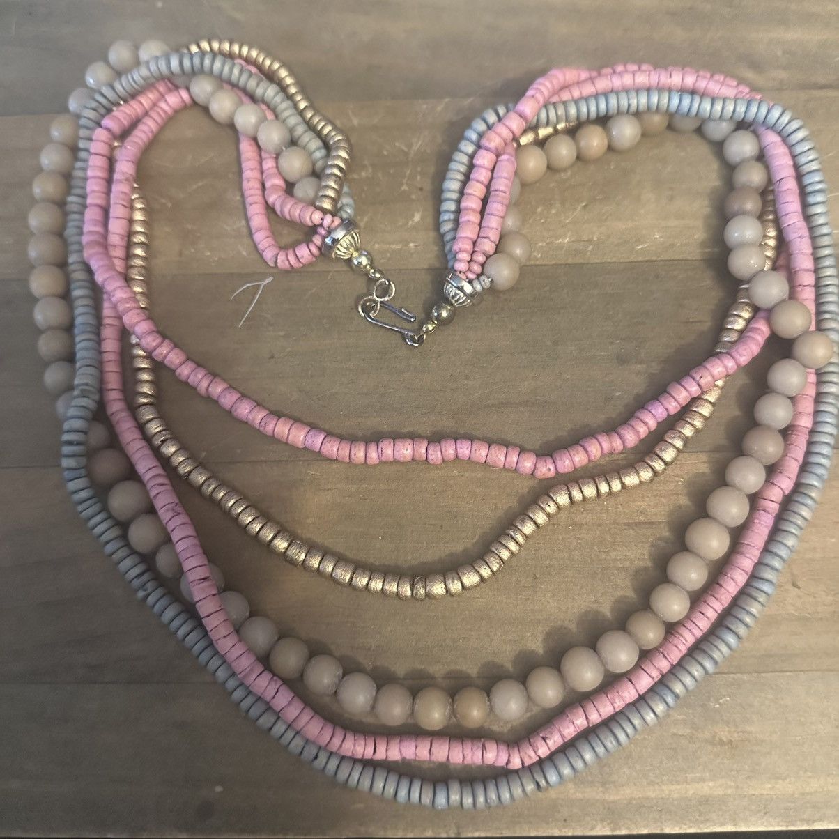 Vintage Vintage multi strand layered clay bead necklace Size ONE SIZE - 2 Thumbnail