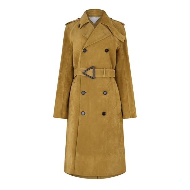 Bottega Veneta Bottega Veneta Trench Relaxed Fit Coat in Brown Size S / US 4 / IT 40 - 1 Thumbnail