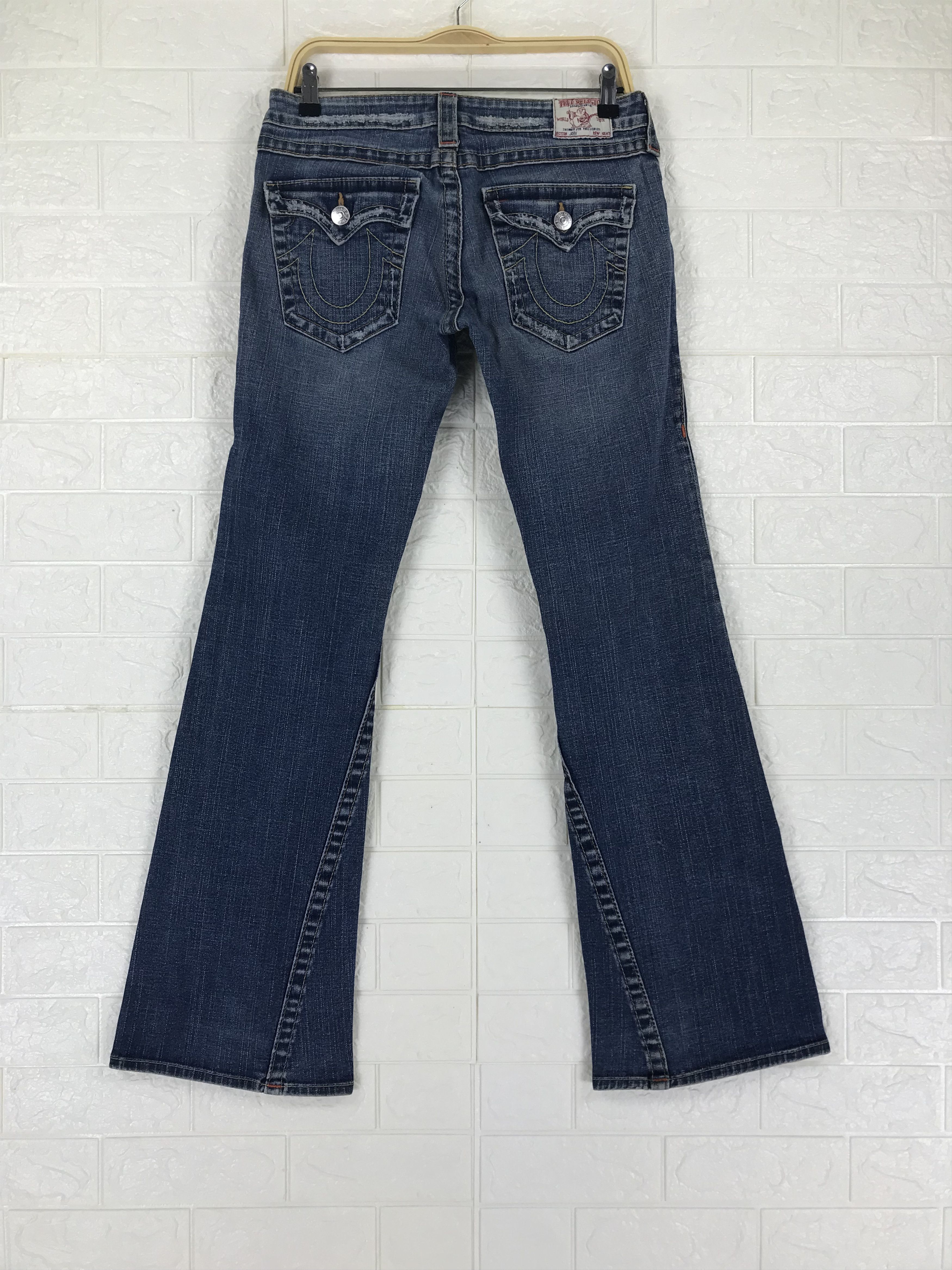 True Religion Vintage USA True Religion Low Rise Super Flare Jeans Size 30" / US 8 / IT 44 - 5 Thumbnail