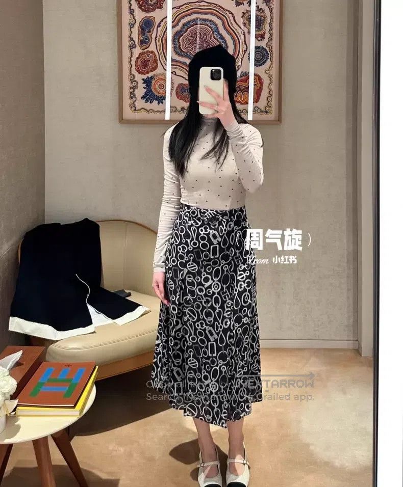 Hermes Hermes Silk Long Skirt Size 42" / US 20 - 9 Thumbnail