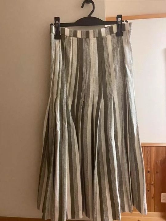 Jil Sander Jil Sander Pleated striped skirt Size 42" / US 20 - 1 Thumbnail