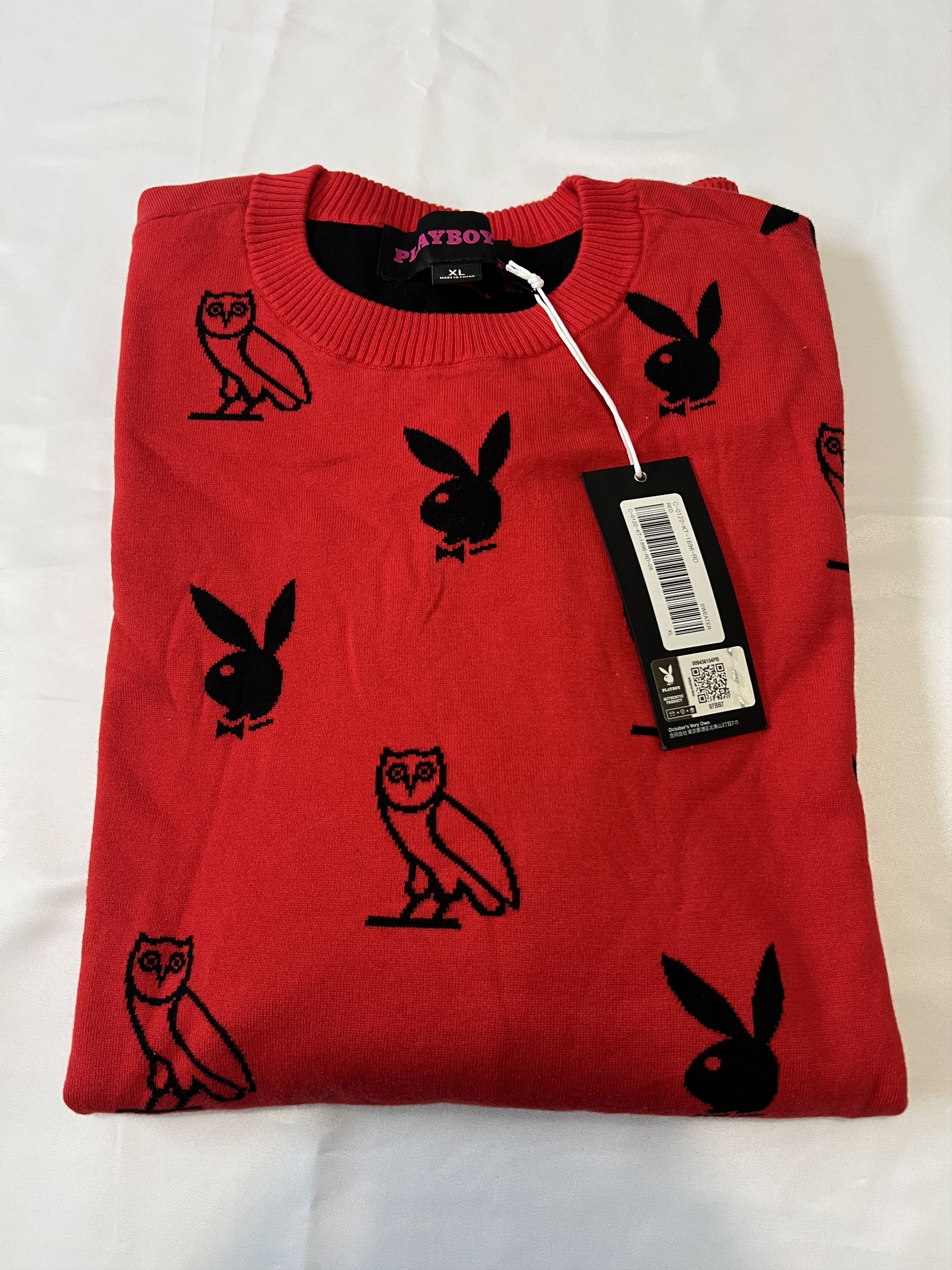 October's Very Own × Playboy OVO X Playboy Intarsia Monogram Owl Sweater Size US XL / EU 56 / 4 - 7 Thumbnail