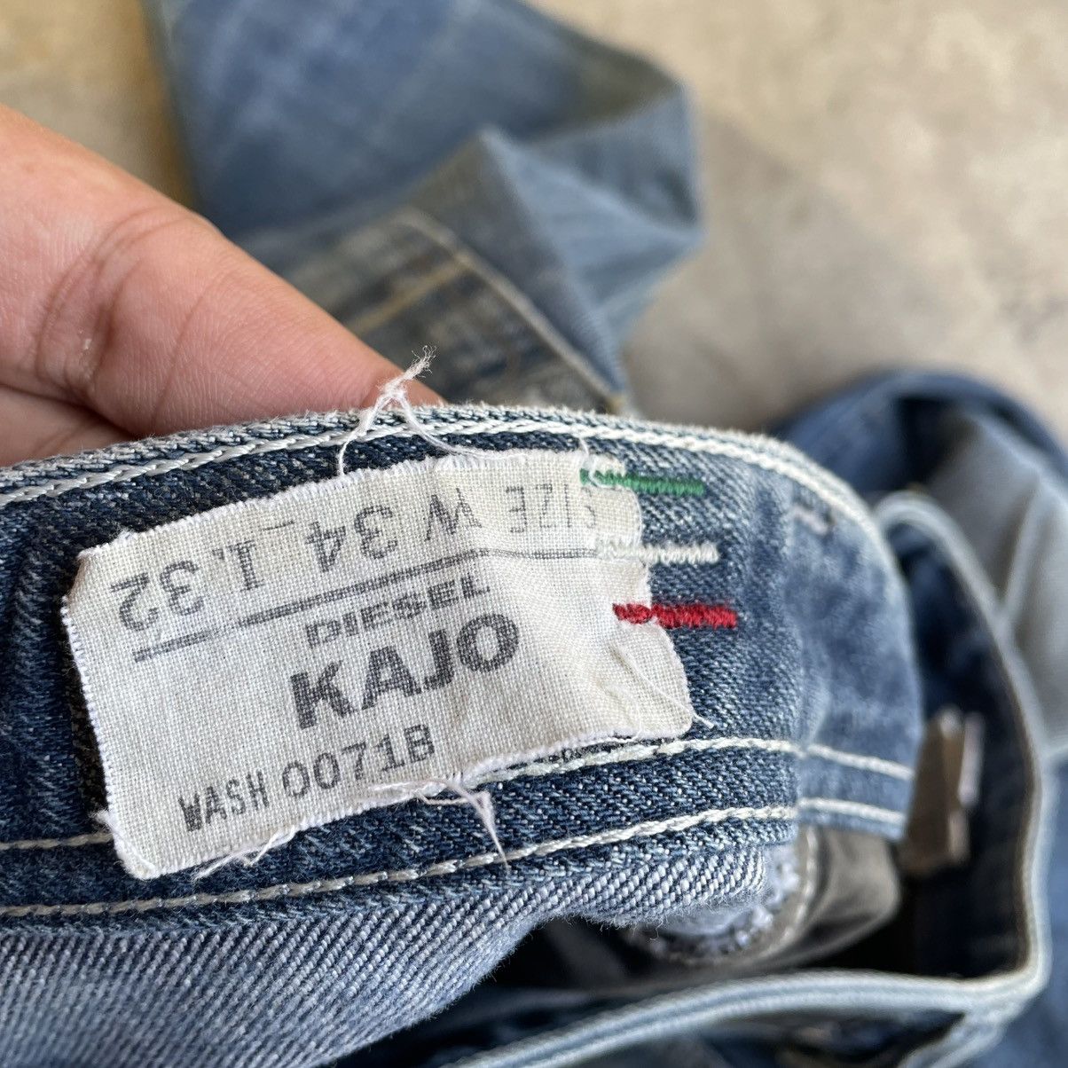 Diesel 🔥Vintage Diesel Kajo Stoned Washed Ripped Distress Jeans Size US 36 / EU 52 - 13 Thumbnail