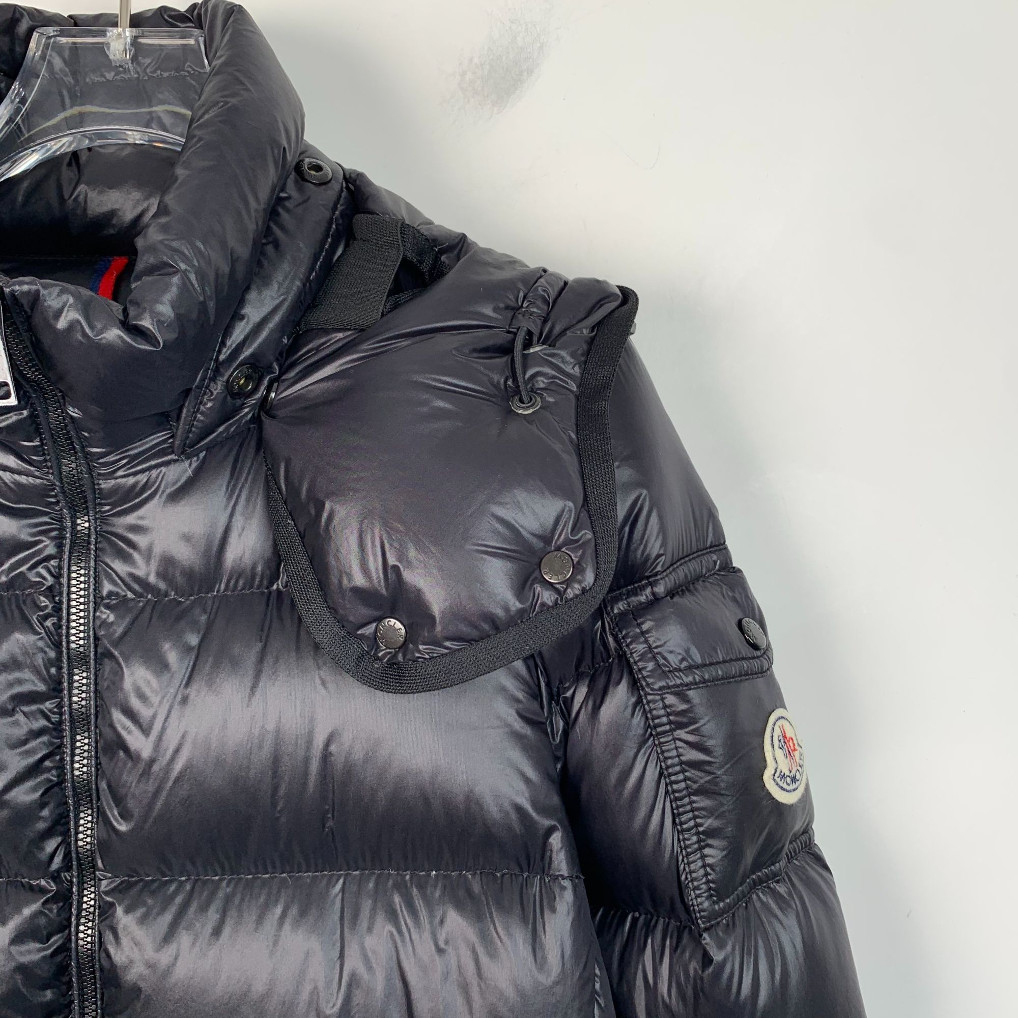 Moncler Moncler Berre Series Black Logo Patch Hooded Quilted Down Ja Size S / US 4 / IT 40 - 12 Thumbnail
