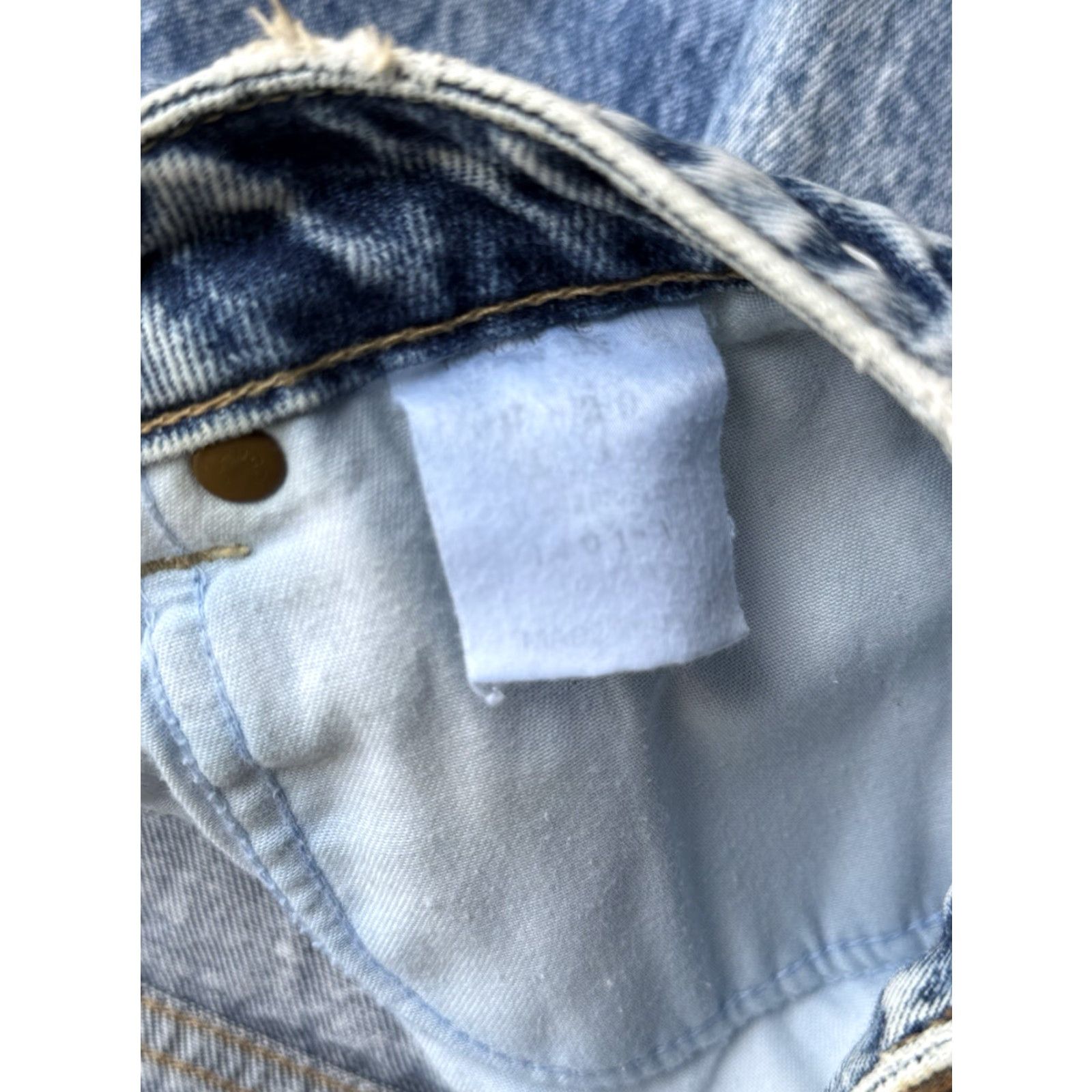 Edwin VINTAGE Edwin Denim Straight Jeans Women’s 24x26 Acid Wash Slim Blue 80s Size 42" / US 20 - 3 Thumbnail