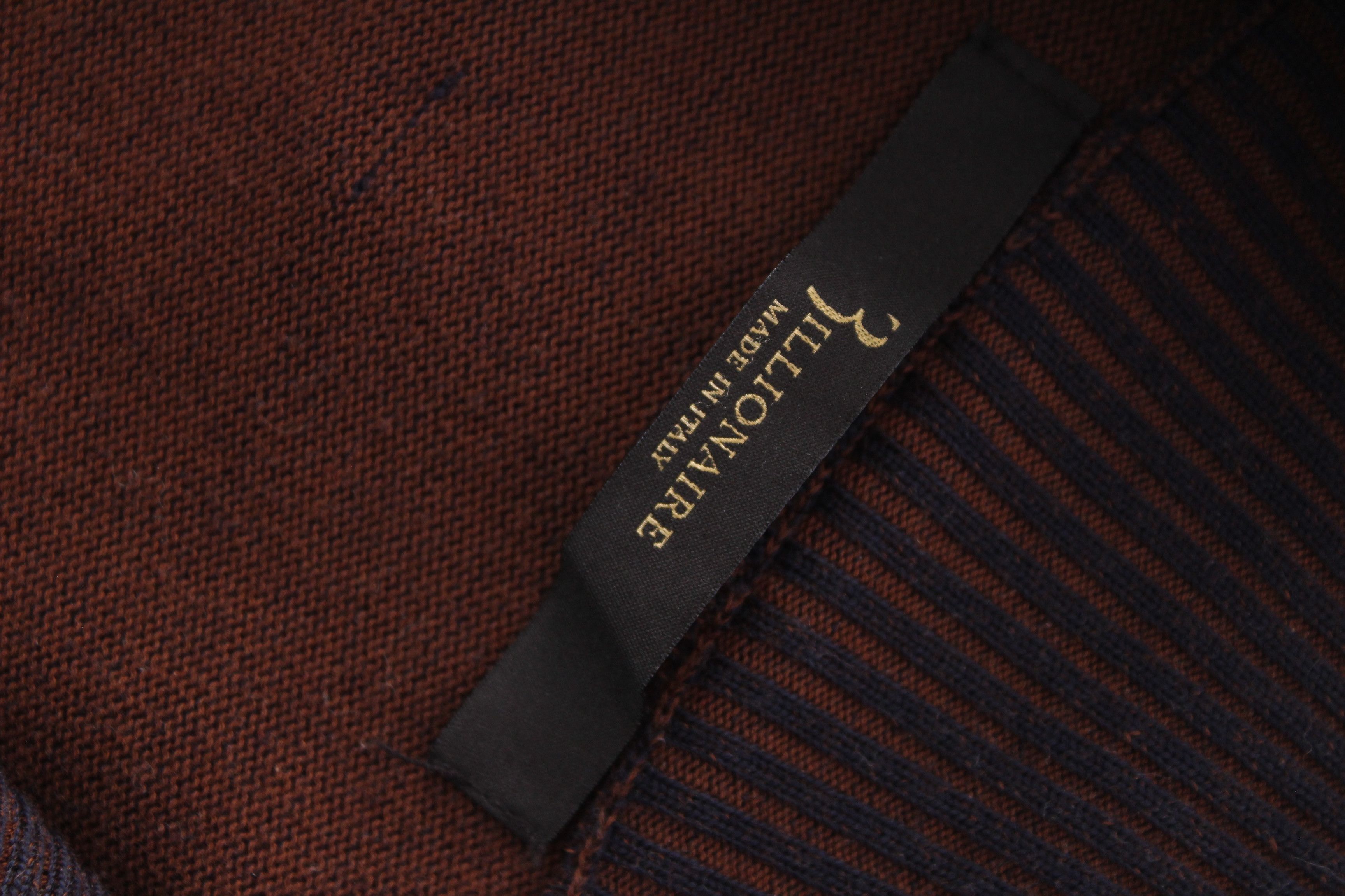 Billionaire Couture Billionaire Couture Italy FW19 Wool Cotton Zip Mock Pullover Size US S / EU 44-46 / 1 - 11 Thumbnail
