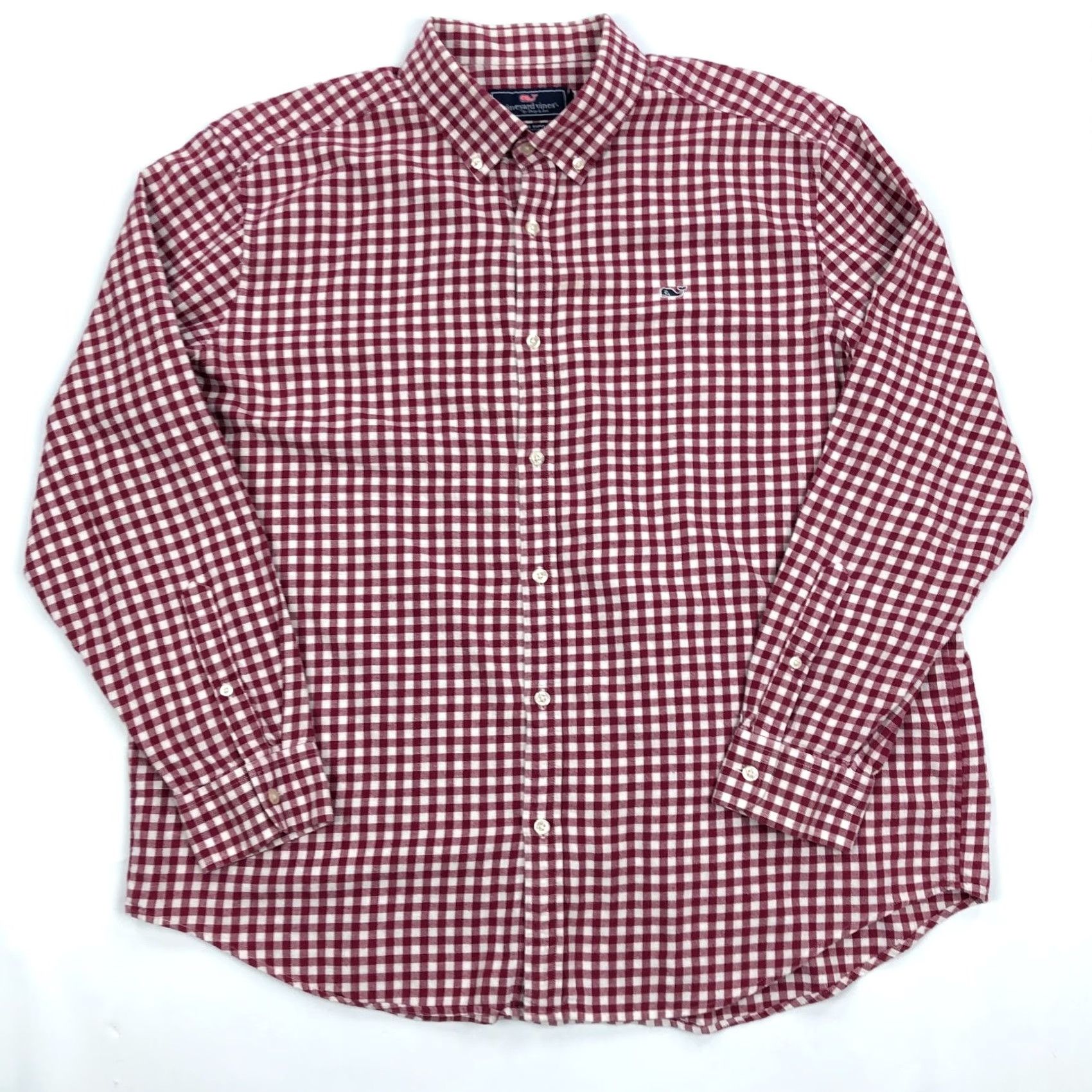Vineyard Vines Vineyard Vines Shirt Mens 2XL Whale Red Check Long Sleeve Button Up Size US XXL / EU 58 / 5 - 5 Thumbnail