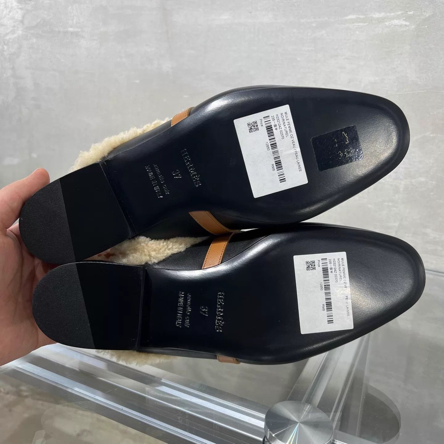 Hermes Hermes Oz colorblock lambskin mules 37 Size US 6.5 / IT 36.5 - 7 Thumbnail