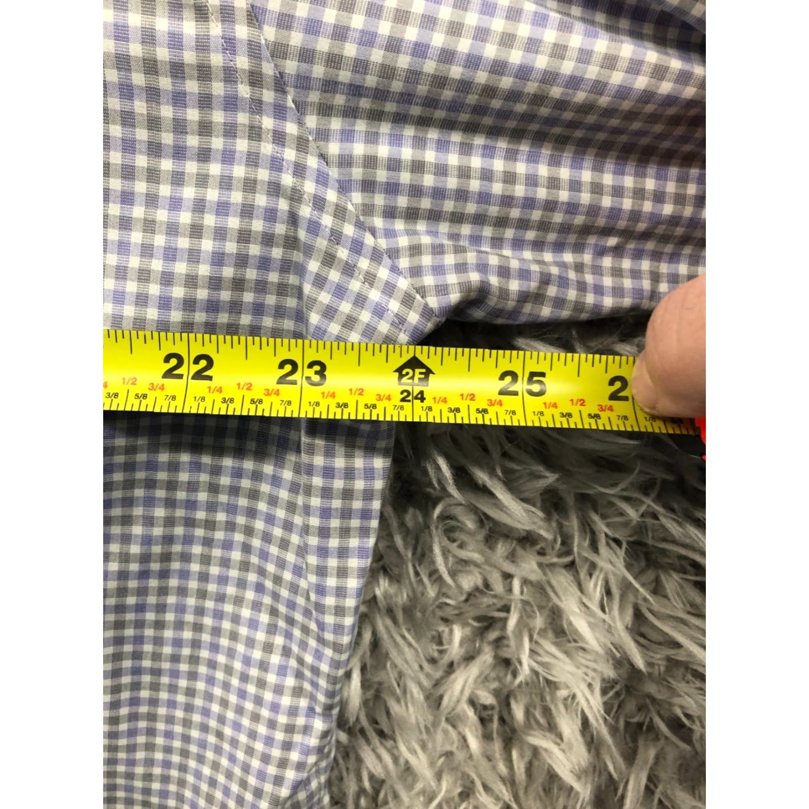 Joseph Abboud Joseph Abboud Classic Fit Shirt 17 34/35 Mens Gingham Check Button-Up Casual Men Regular Multicolor 1970s? Size US XL / EU 56 / 4 - 4 Thumbnail