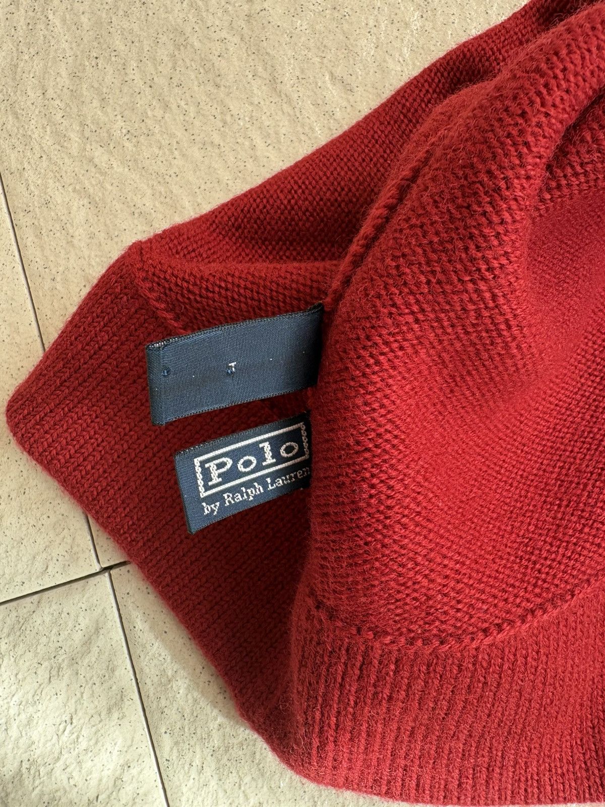Polo Ralph Lauren Vintage 90s Polo Ralph Lauren USA Flag Beanie Red Knit Hat Size ONE SIZE - 8 Thumbnail