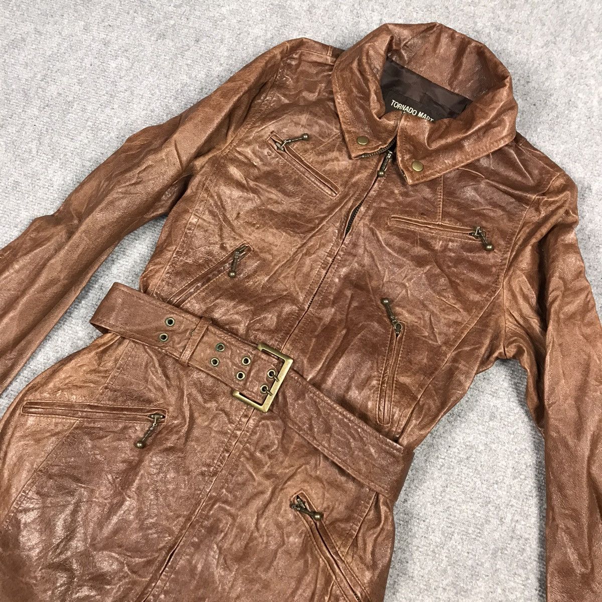 14th Addiction × If Six Was Nine × Tornado Mart TORNADO MART LEATHER LONG JACKET WOMAN IFSIXWASNINE STYLE Size XS / US 0-2 / IT 36-38 - 4 Thumbnail