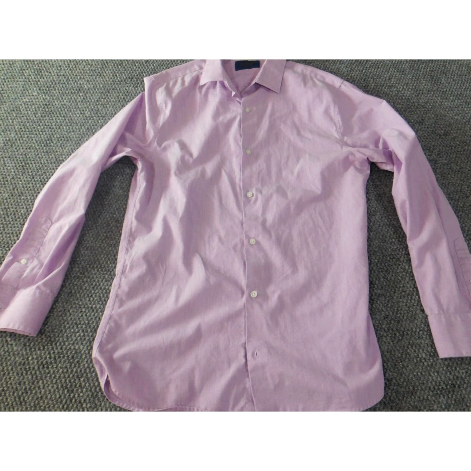 Vintage Fairlane Mens Shirt Medium Purple Button-Up Slim Classic Canvas Cotton Size US M / EU 48-50 / 2 - 2 Thumbnail