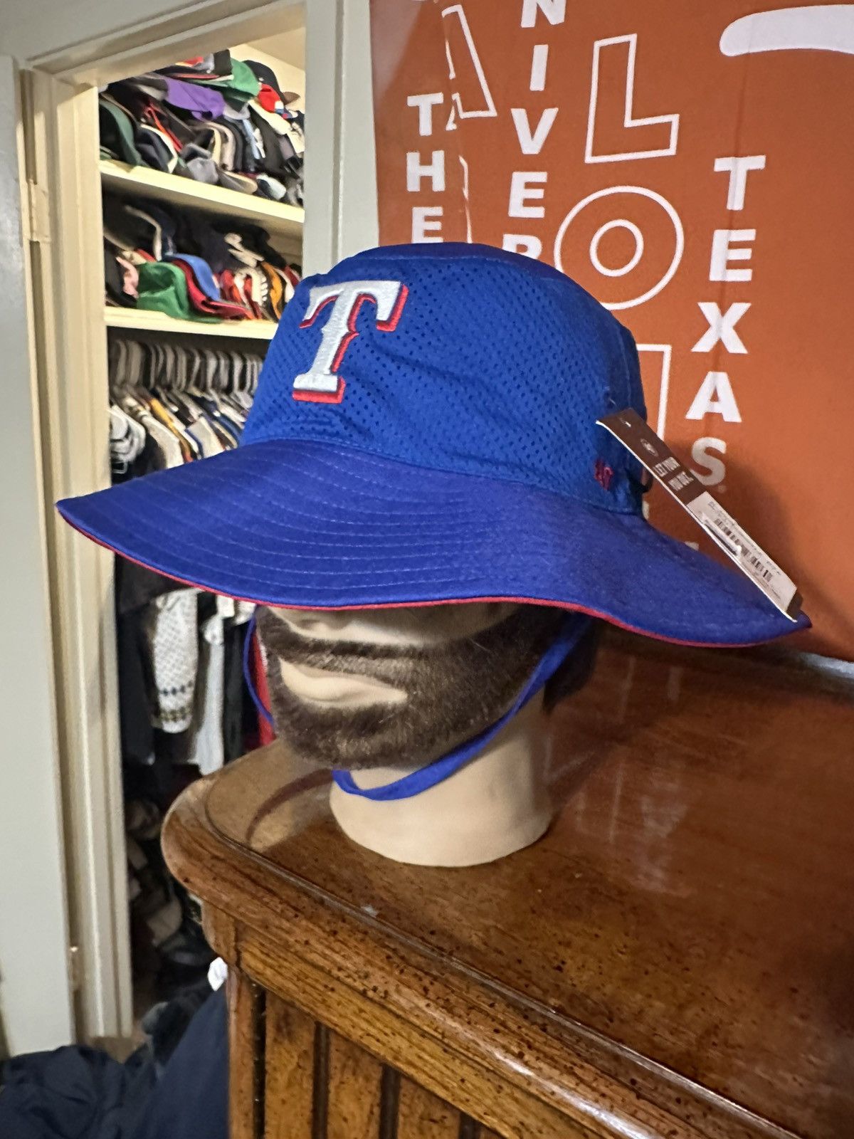 MLB × Vintage Vintage MLB Texas Rangers “triple blue” bucket hat 00s Size ONE SIZE - 6 Thumbnail