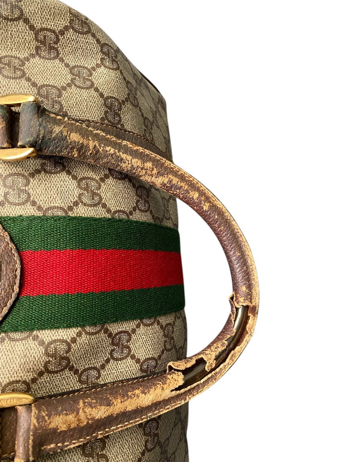 Gucci Gucci Ripped Speedy Vintage Brown Leather Boston Bag ITALY Size ONE SIZE - 6 Thumbnail