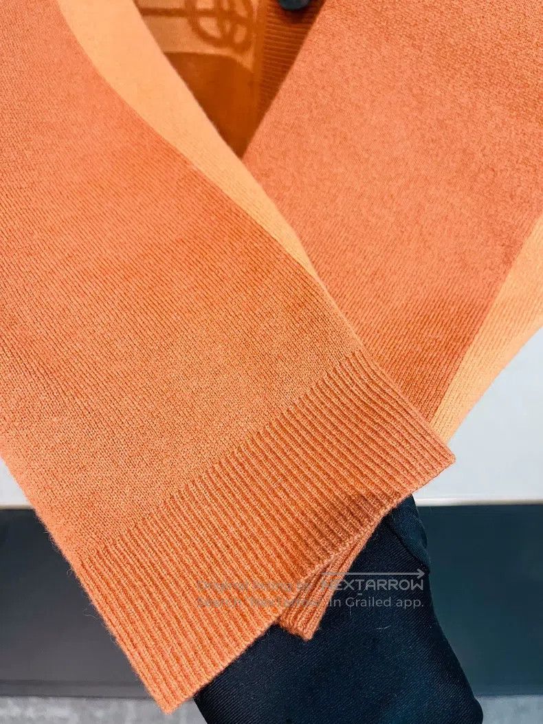 Hermes Hermes Orange Cashmere Cardigan Size S / US 4 / IT 40 - 5 Thumbnail