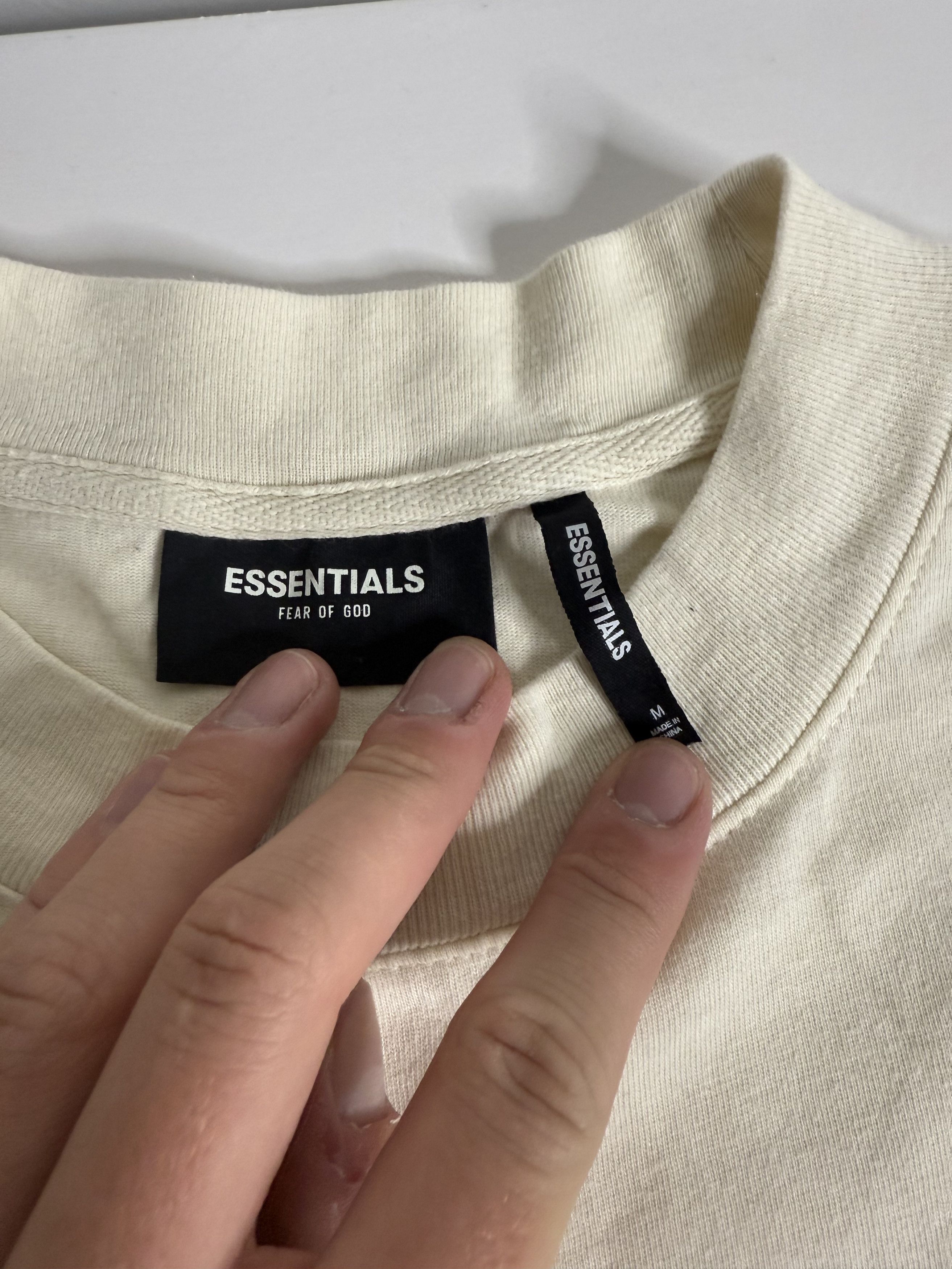 Essentials × Fear of God Essentials Back Logo L/S Tee "Cream" Size US XL / EU 56 / 4 - 4 Thumbnail