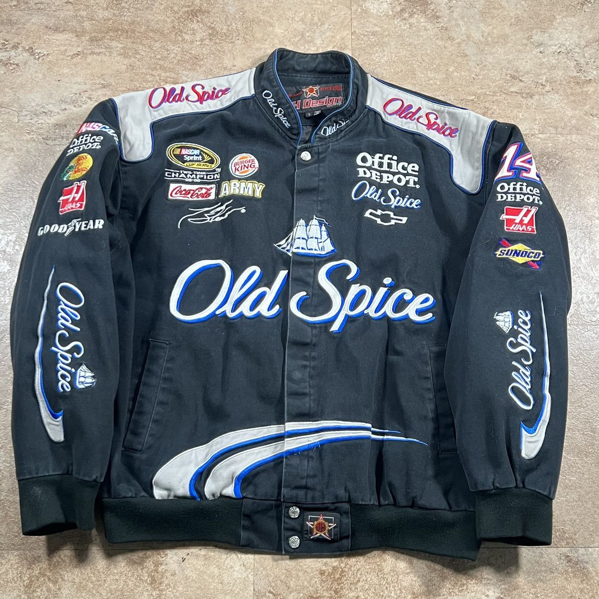 Chase Authentics × Jh Design × NASCAR Tony Stewart Old Spice Racing Jacket  NASCAR JH Design Black | Grailed