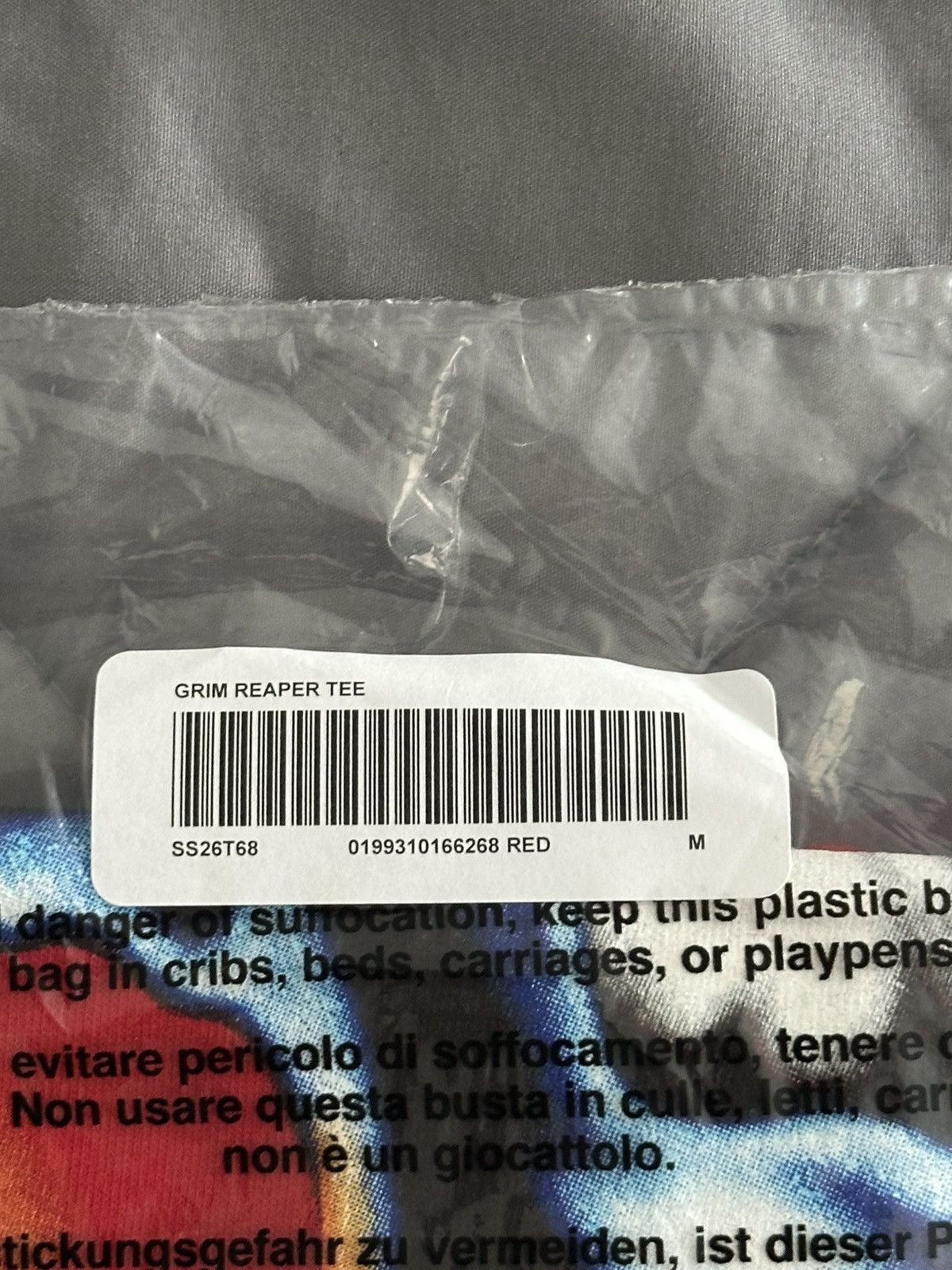 Supreme Supreme Grim Reaper Tee Red Size Medium Size US M / EU 48-50 / 2 - 3 Thumbnail