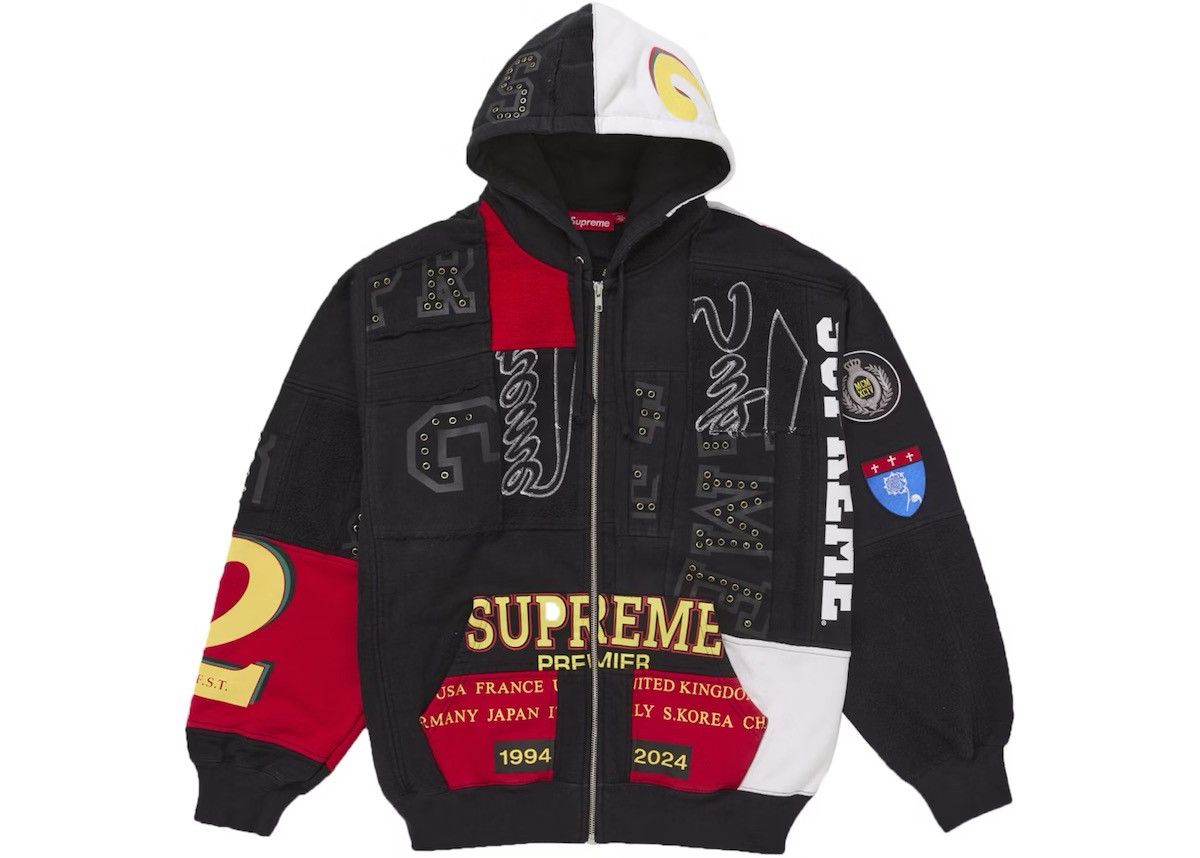 Supreme Patchwork Zipup (Black) [SS25]