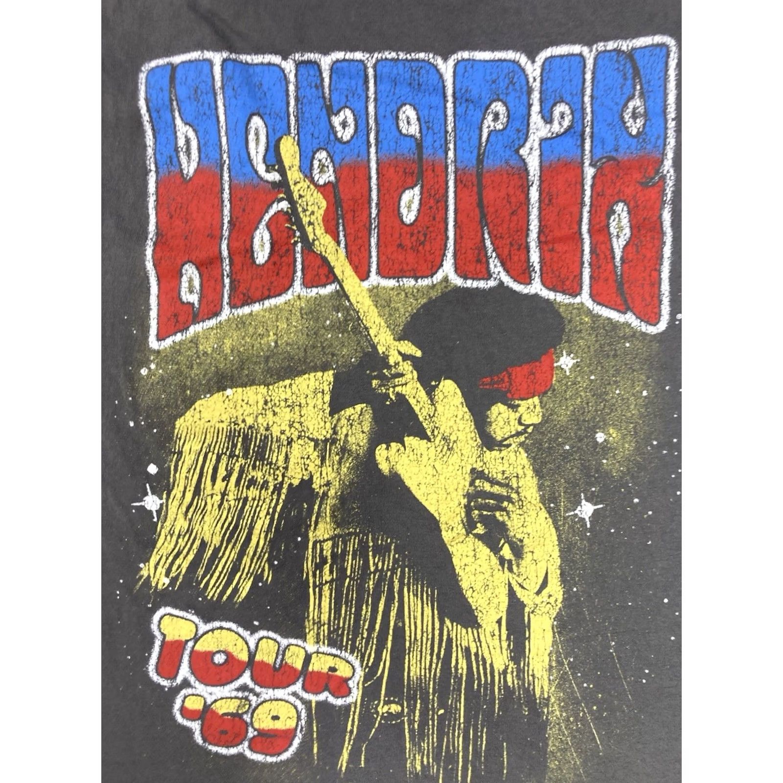 Vintage VINTAGE Jimi Hendrix Tour 69 Graphic T-shirt Women Small Gray Short Sleeve Music Size S / US 4 / IT 40 - 2 Thumbnail
