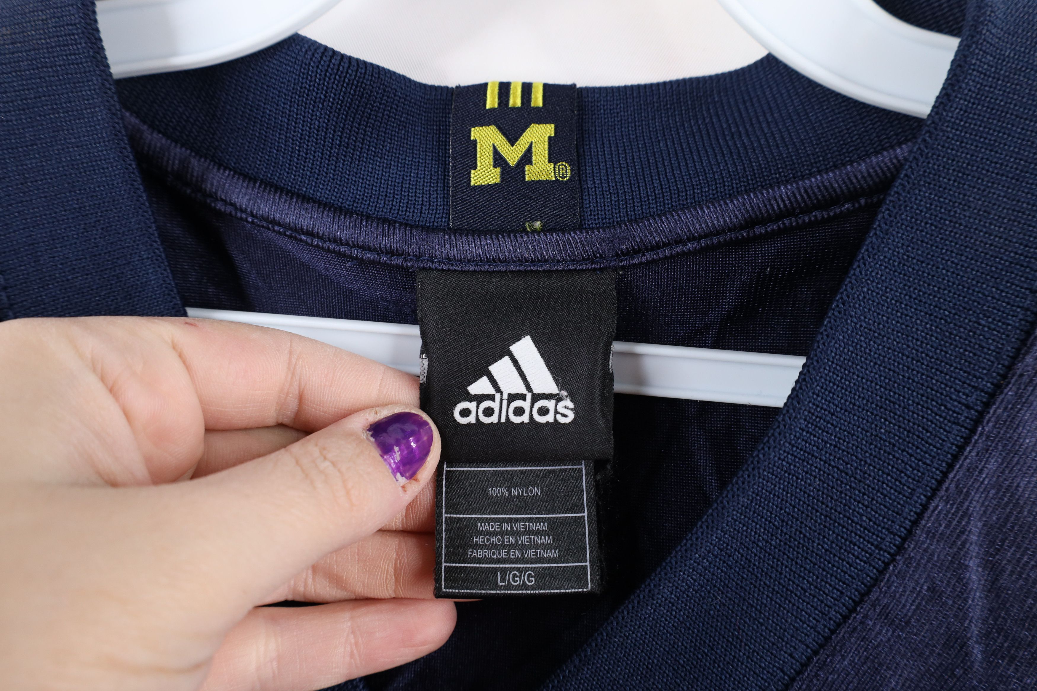 Adidas × Vintage Vintage Adidas University of Michigan Football Jersey Blue Size US L / EU 52-54 / 3 - 7 Thumbnail