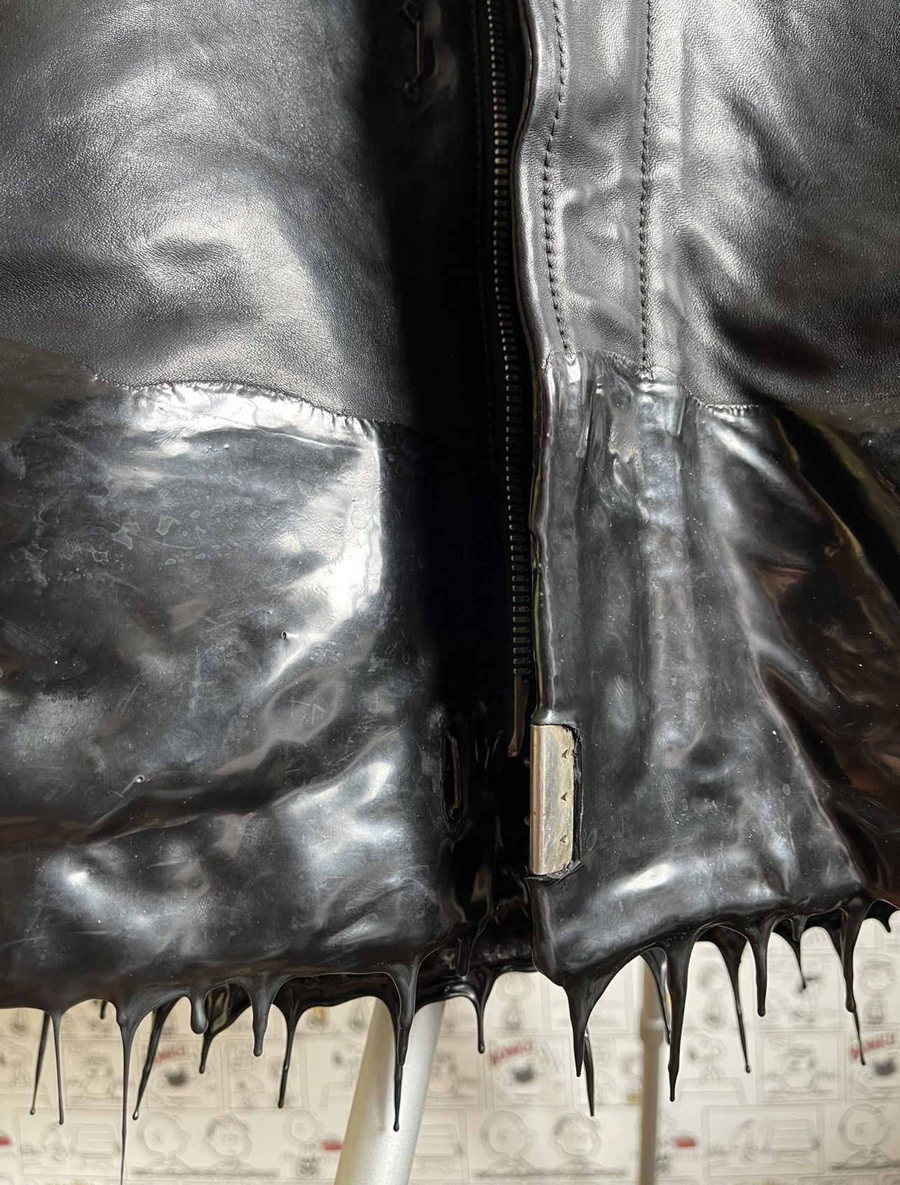 SCARSTITCHED LEATHER JACKET / CAROL CHRISTIAN POELL