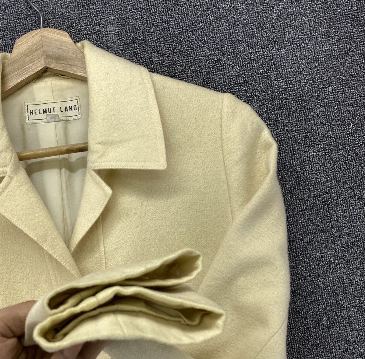 Helmut Lang Vintage Helmut Lang Wool Coat Long Jacket Size M / US 6-8 / IT 42-44 - 14 Thumbnail