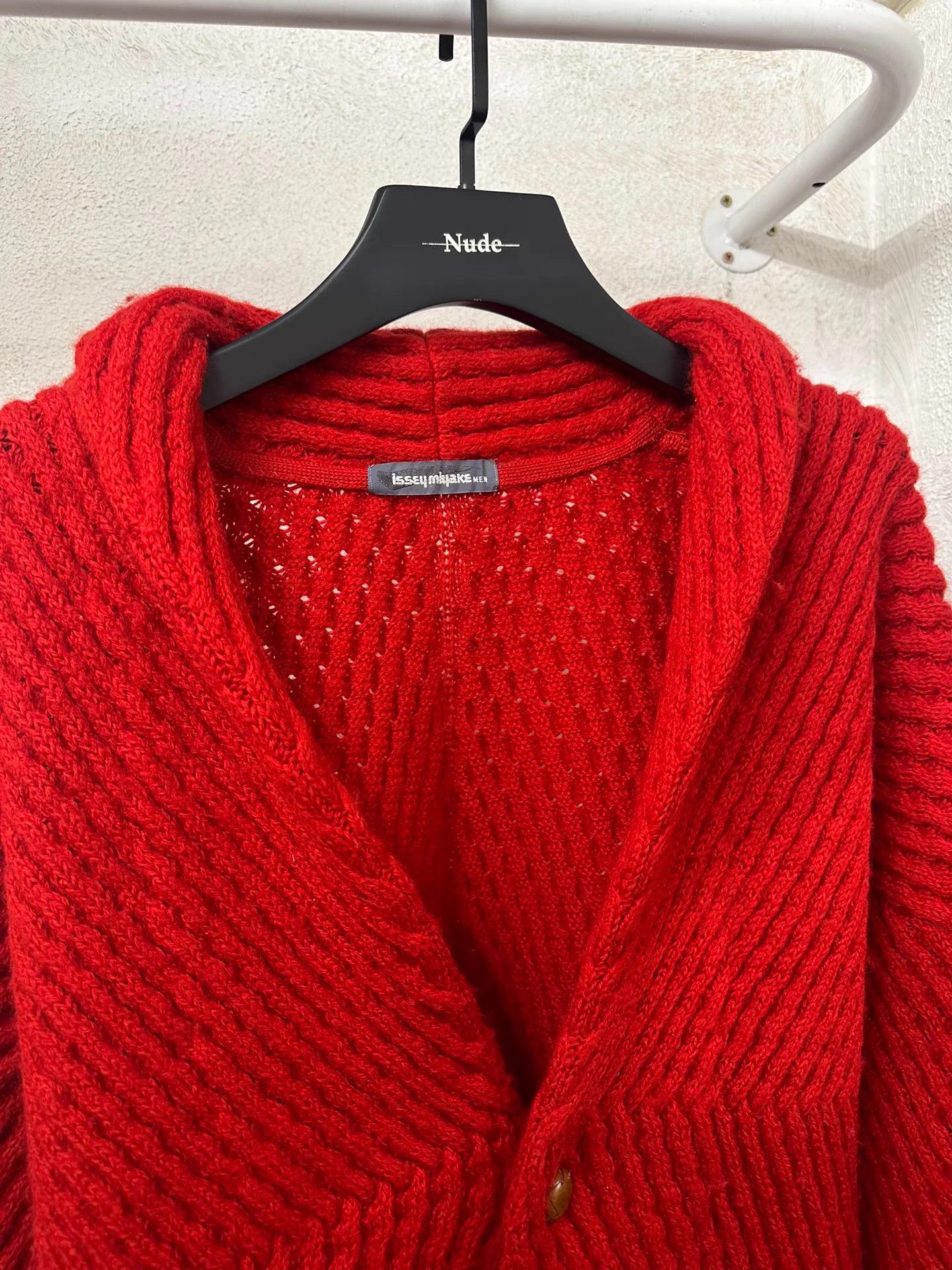 Issey Miyake issey miyake 90S Red Shawl Collar Cardigan K20 Size M / US 6-8 / IT 42-44 - 4 Thumbnail