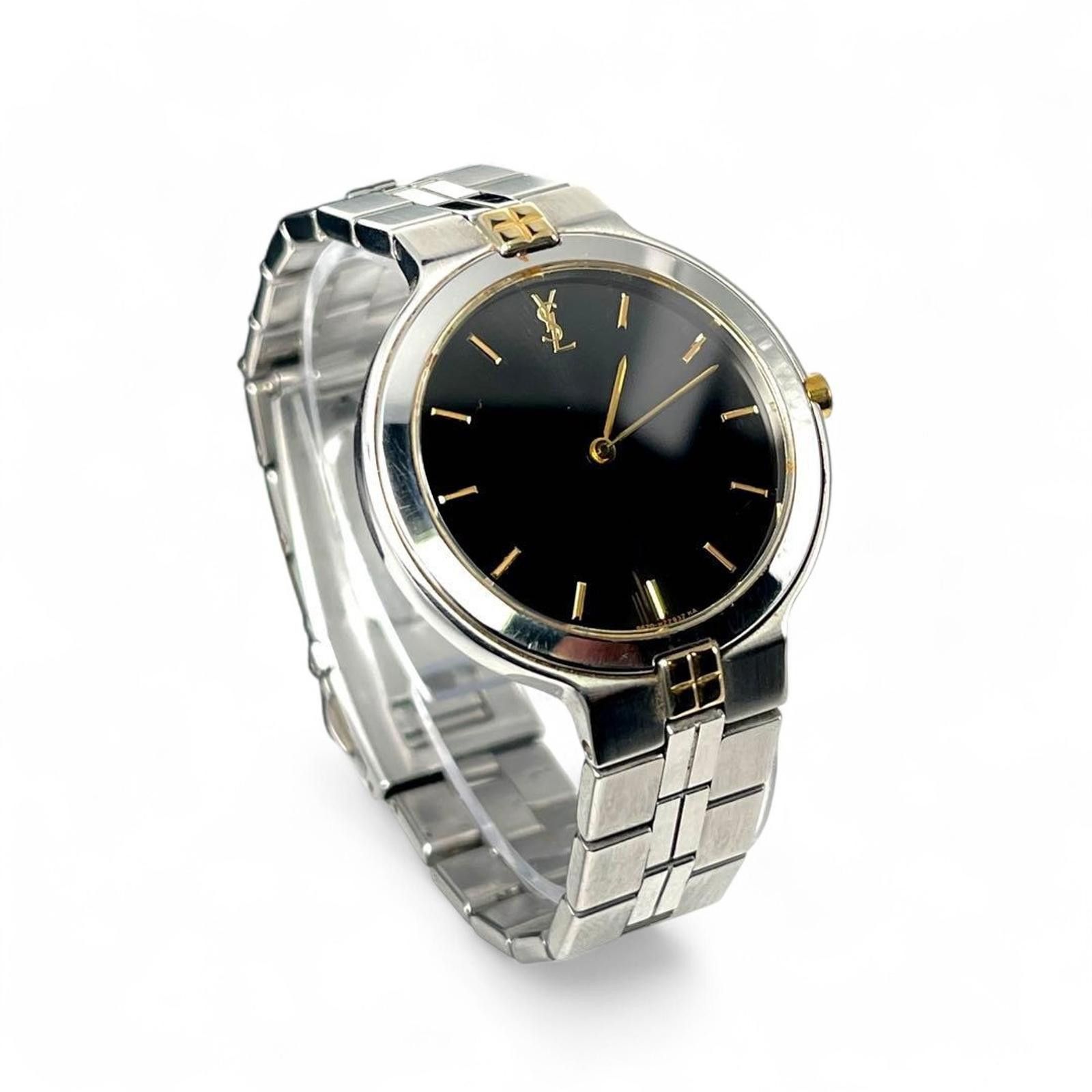 Yves Saint Laurent Yves Saint Laurent - Vintage Silver and Gold Watch Size ONE SIZE - 1 Thumbnail
