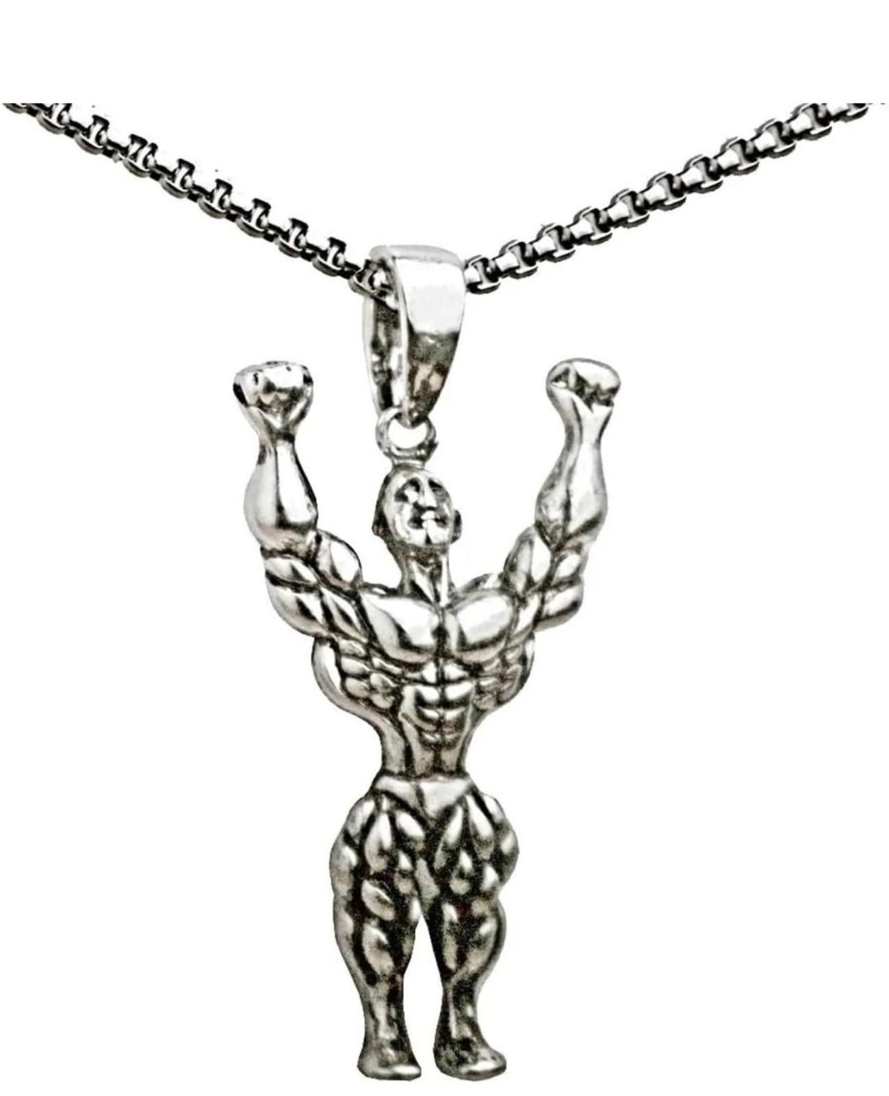 Other Gym Necklace Chain Gold Zinc Jewelry Fitness Body Builder Size ONE SIZE - 4 Thumbnail