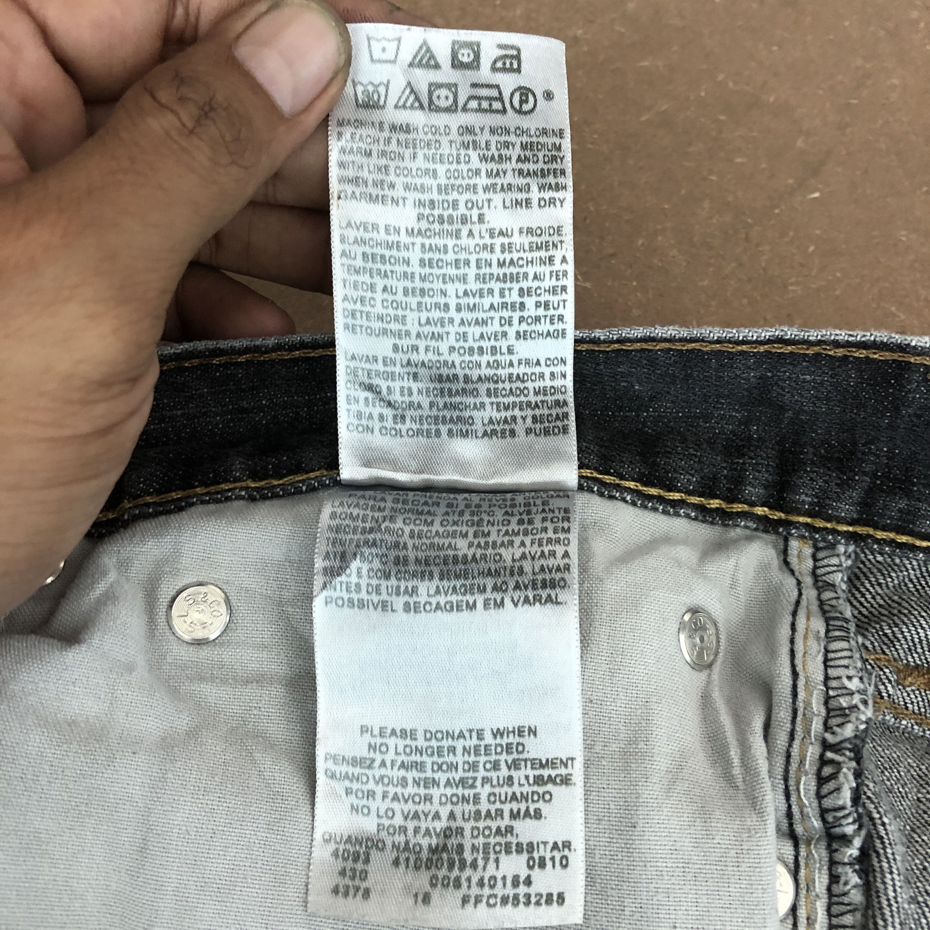 Levi's Vintage Levis Distressed Jeans Levi's Faded Black Denim Size US 38 / EU 54 - 12 Thumbnail