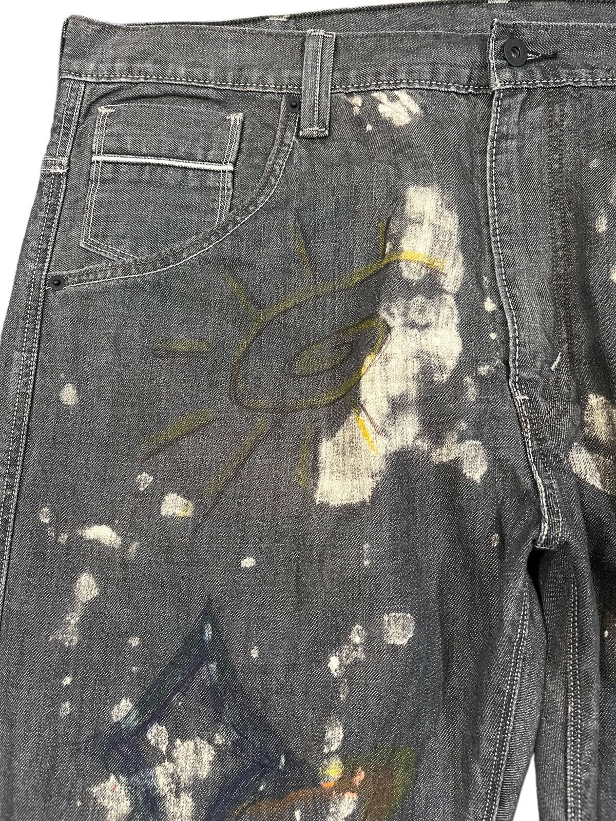 LVC × Levi's × Levi's Vintage Clothing Vintage Levis 569 Paint Splatter Mural Denim Size US 43 - 6 Thumbnail