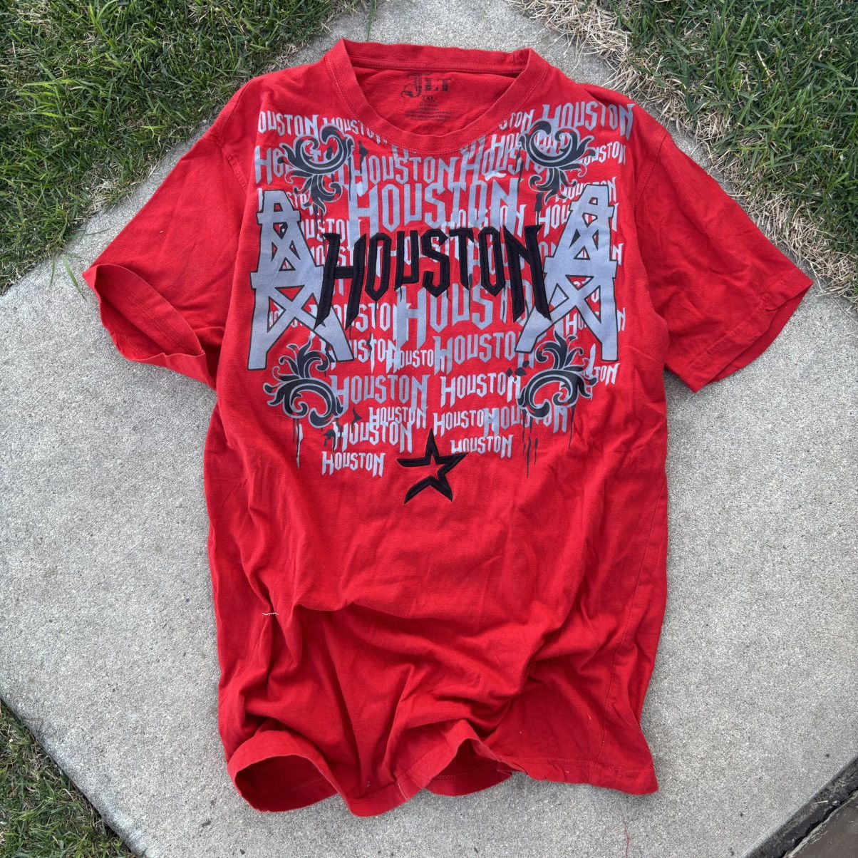 NBA × Vintage Y2K Grunge Houston Rockets Shirt Size US L / EU 52-54 / 3 - 1 Thumbnail
