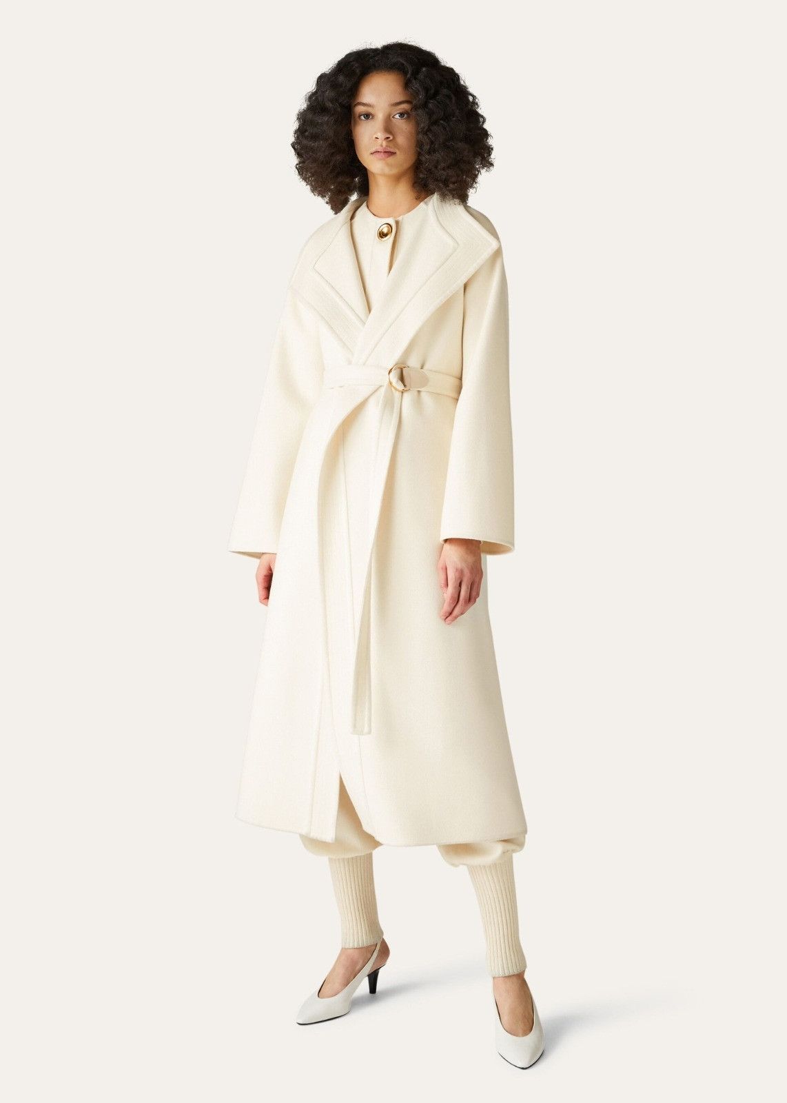 Loro Piana o1srvl11e1125 FAN2374 Gerry Coat in White Size M / US 6-8 / IT 42-44 - 6 Thumbnail