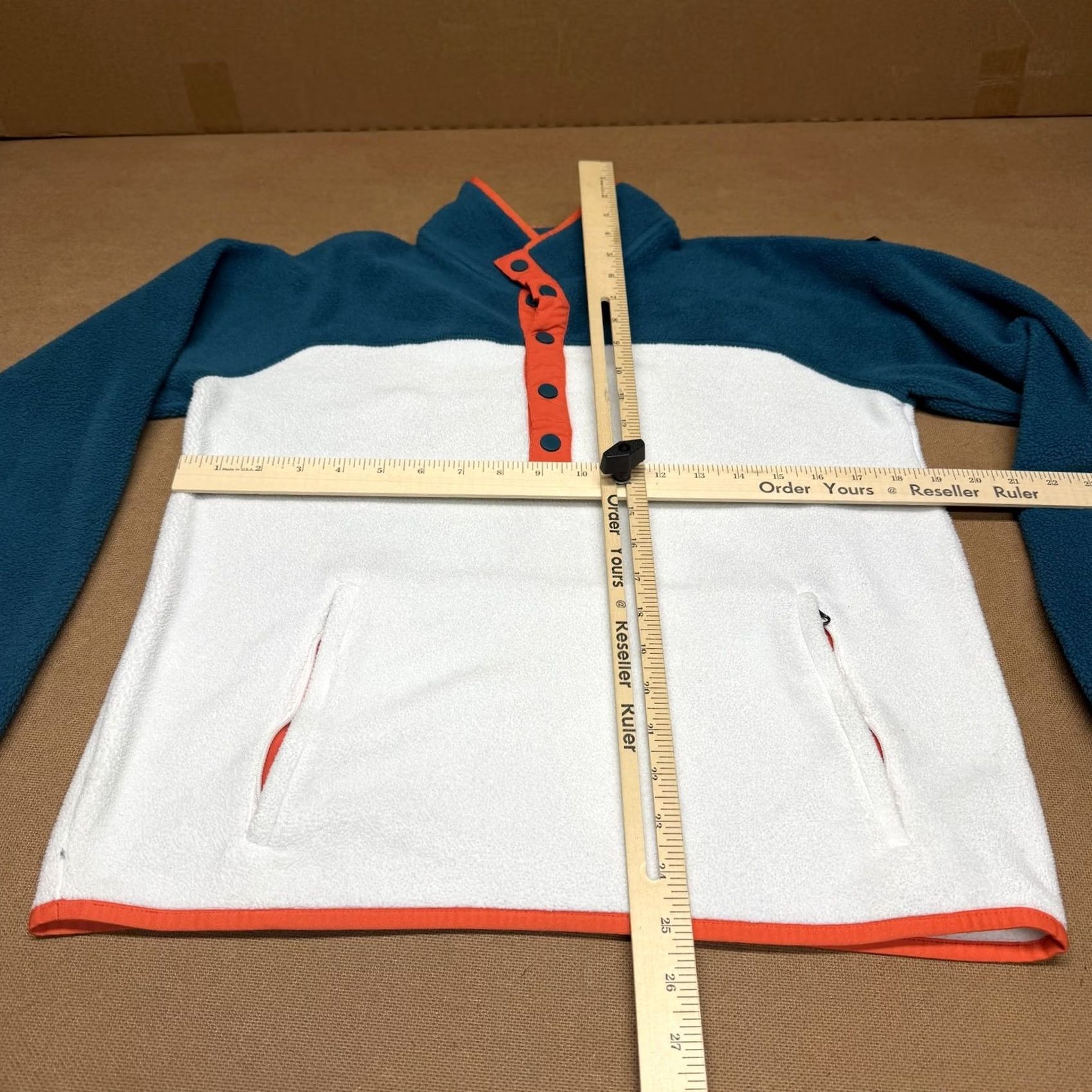 Burton Burton Sweatshirt Mens M Fleece Pullover Snap Kangaroo Colorblock Teal Multicolor Zip Pocket Logo Pullover Skiing Size US M / EU 48-50 / 2 - 6 Thumbnail
