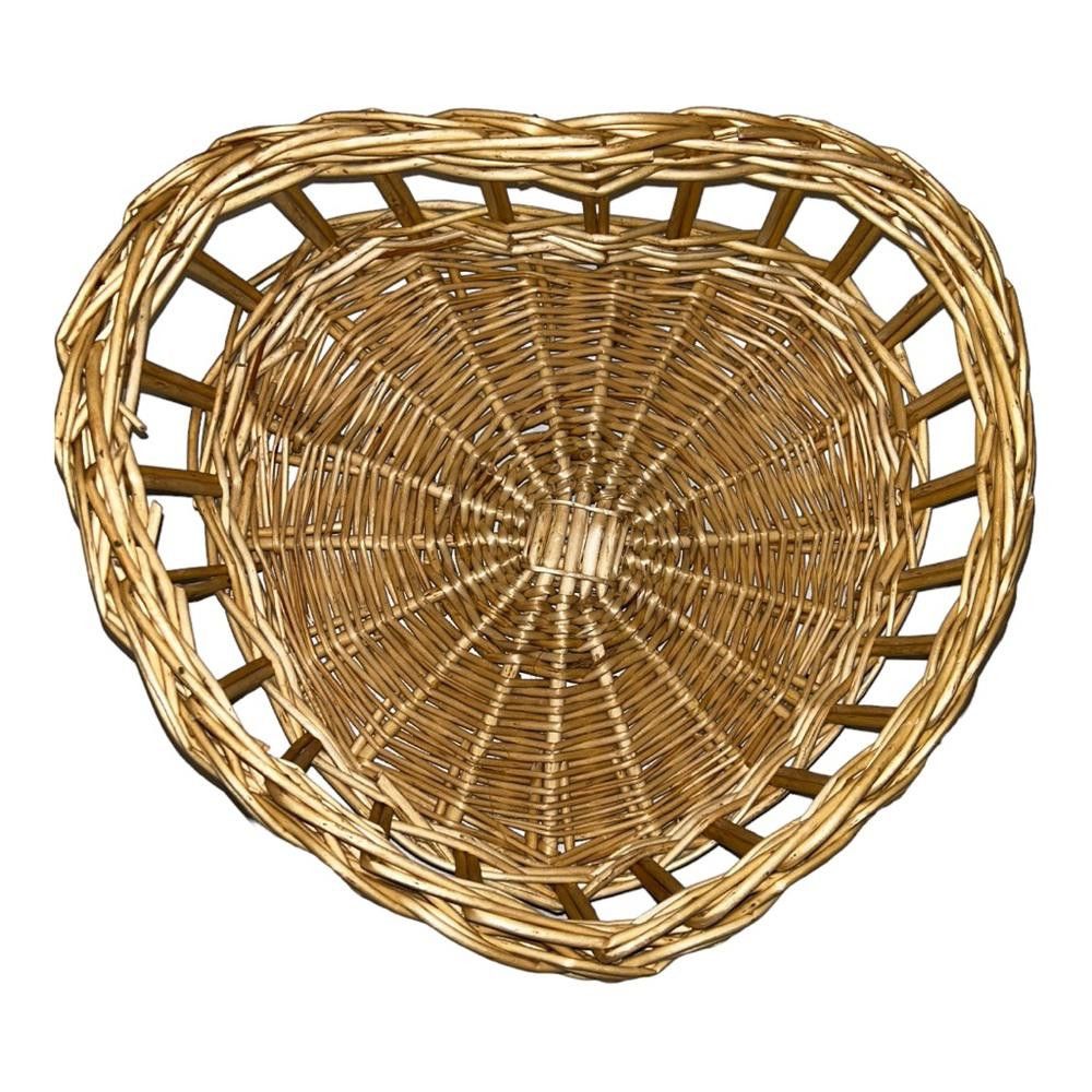 Designer Heart Shaped Wicker Basket Size ONE SIZE - 1 Thumbnail