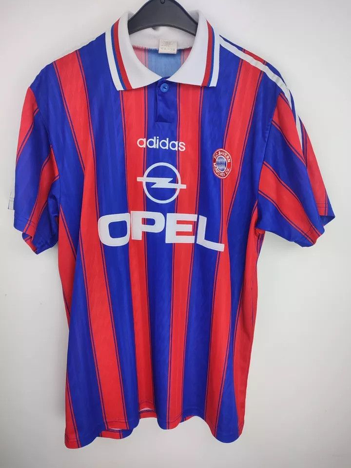 Adidas 1995/97 ADIDAS Bayern Munich Munchen #7 FOOTBALL Kit SHIRT Size US L / EU 52-54 / 3 - 1 Thumbnail