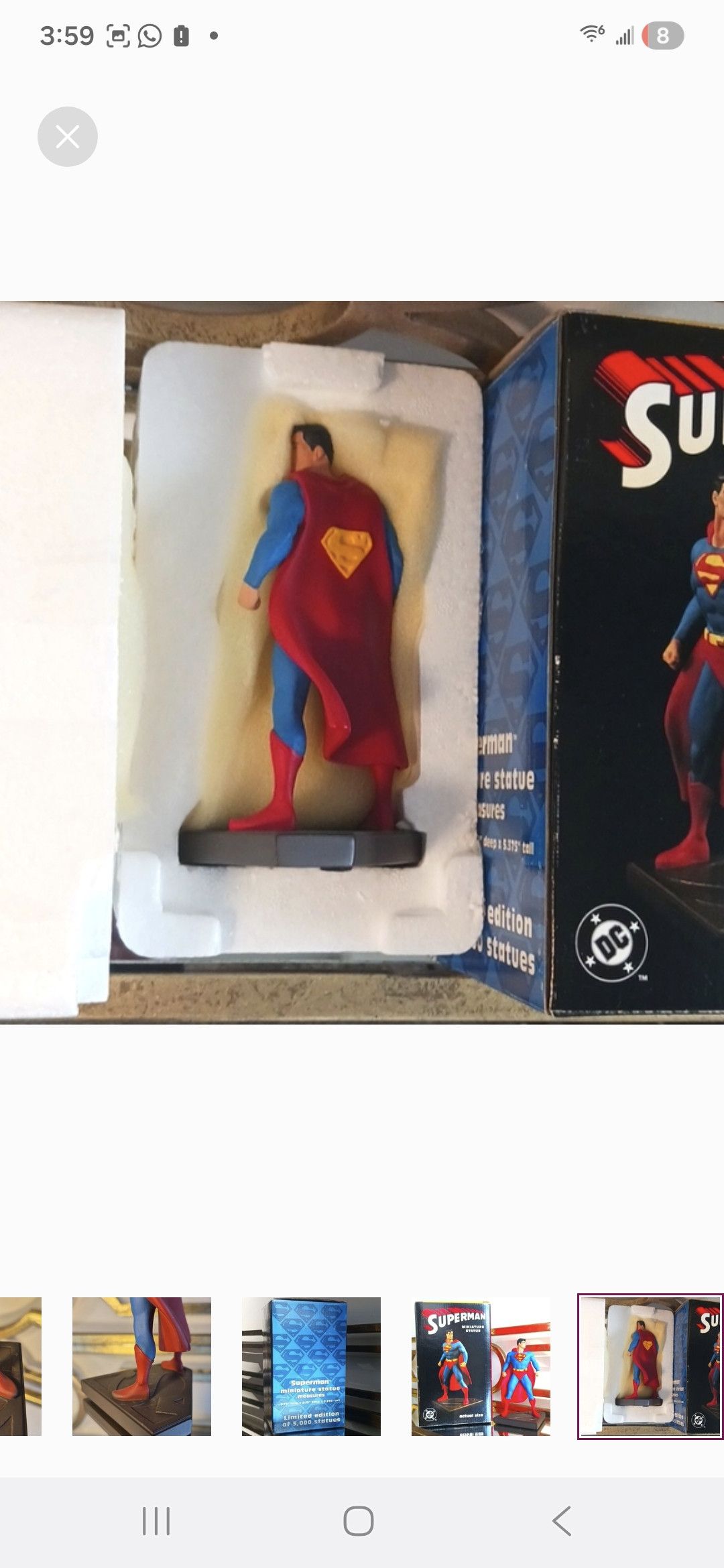 Other Vintage 1998 Bowen Superman Statue.Limited051/Seinfeld FAV P Size ONE SIZE - 14 Thumbnail