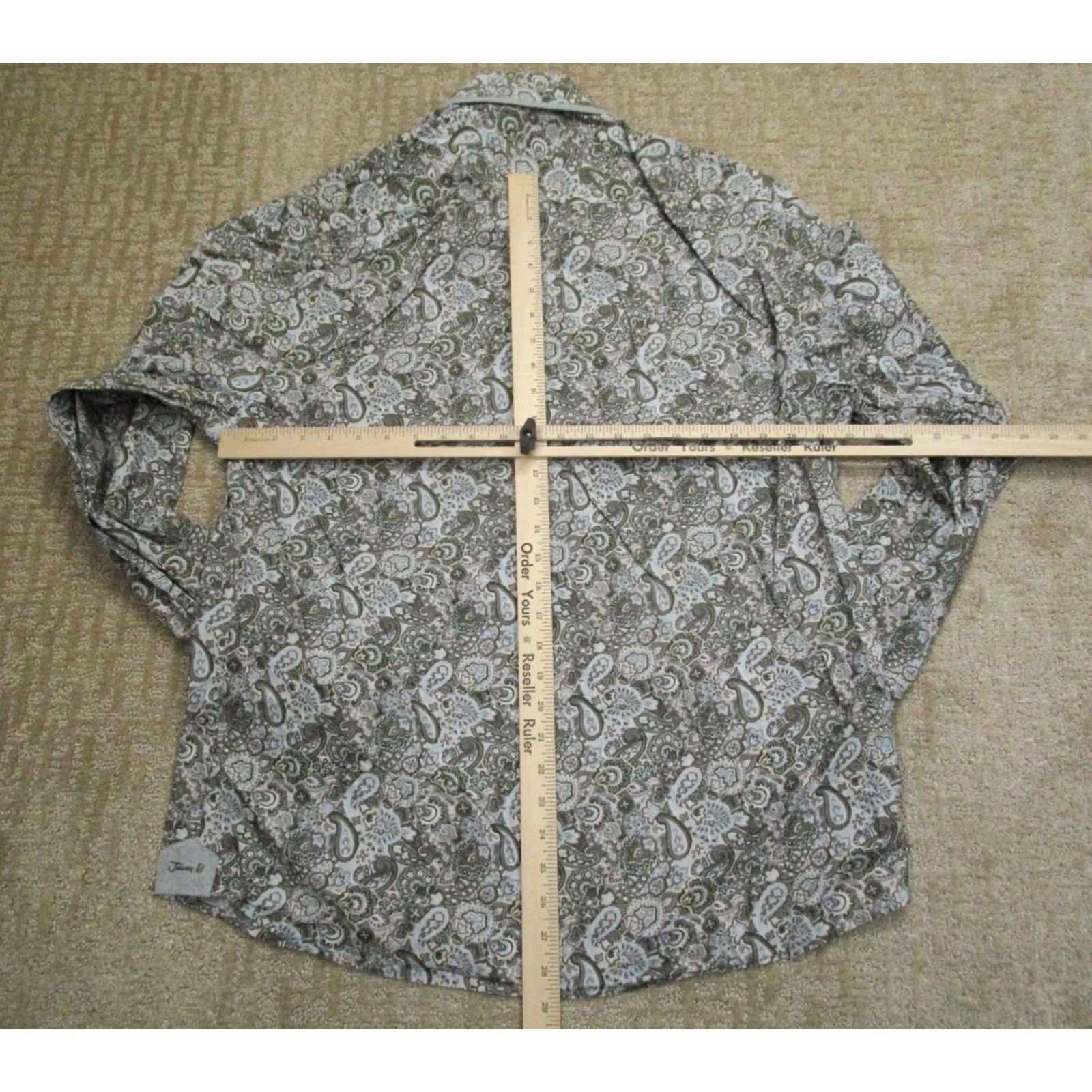 Vintage Johnny D Button-Up Shirt Men XL Blue Paisley Western Cowboy Long Sleeve Size US XL / EU 56 / 4 - 4 Thumbnail