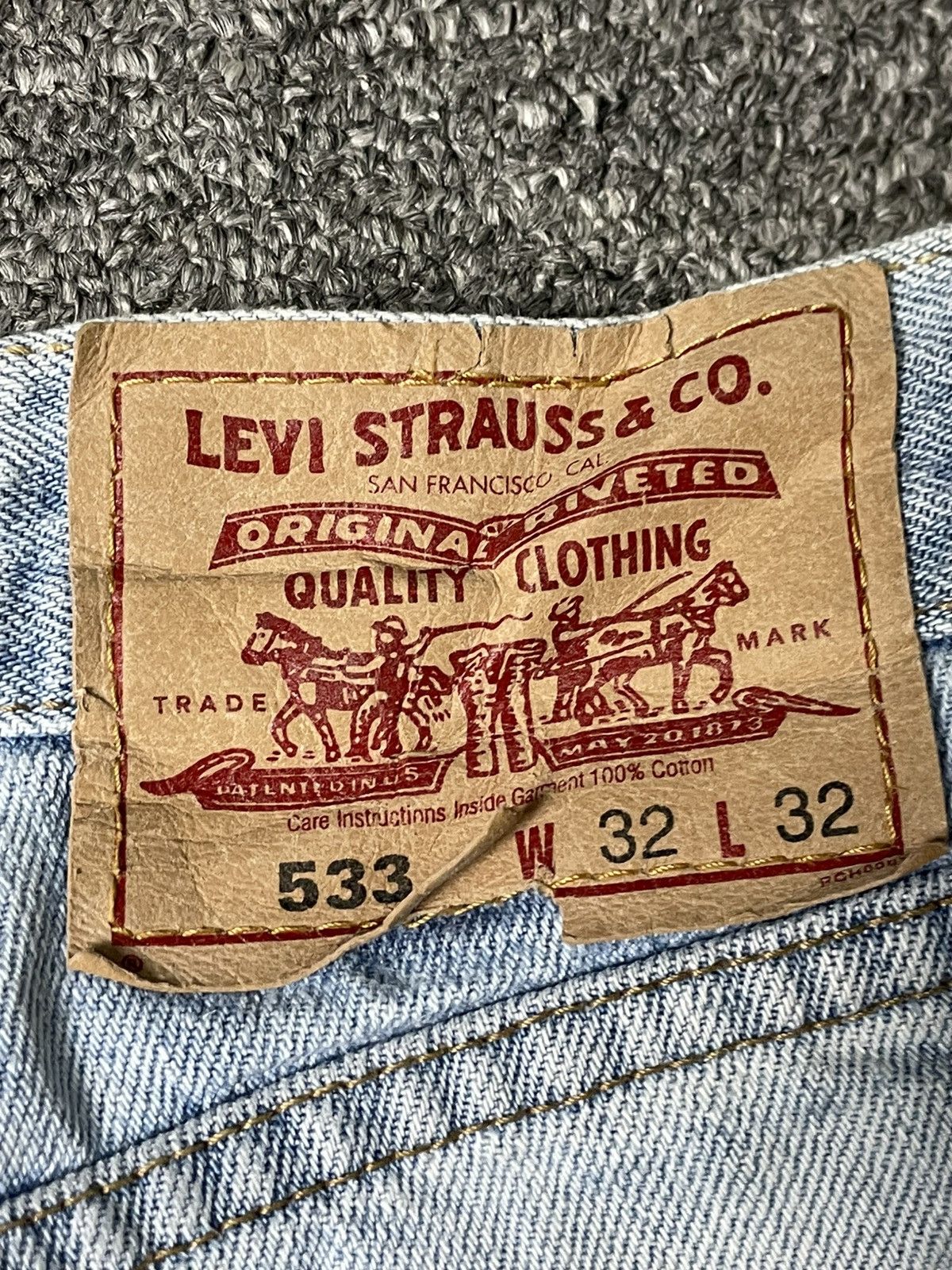 Japanese Brand × Levi's × Vintage Vintage LEVIS Strauss & Co Baggy Jeans (83) Size US 32 / EU 48 - 12 Thumbnail