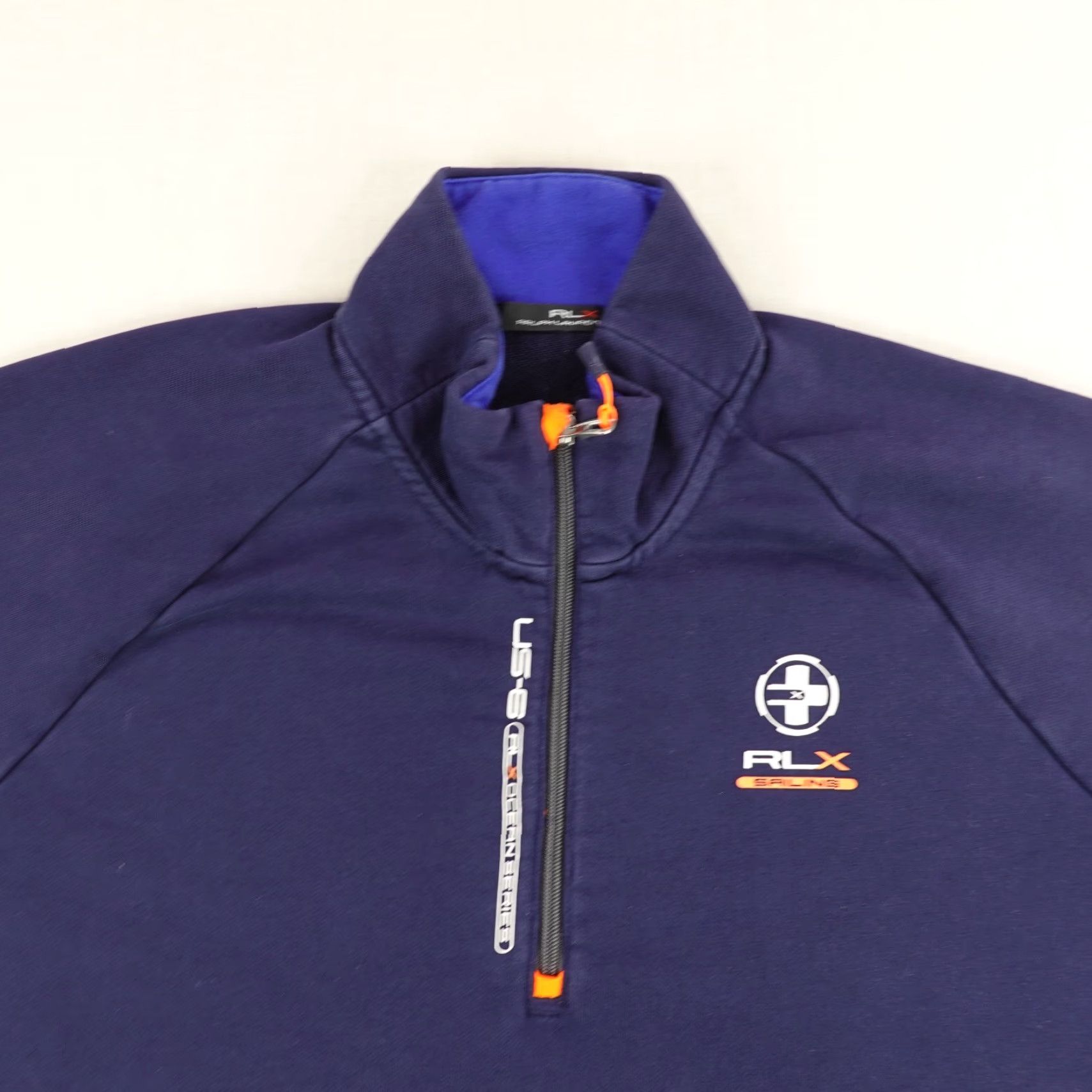 Ralph Lauren VINTAGE Ralph Lauren RLX Sweater Mens XXL Blue Nautical 1/4 Zip Pullover Regular Fit Size US XXL / EU 58 / 5 - 2 Thumbnail