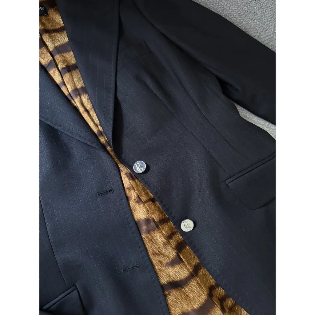 Dolce & Gabbana Dolce & Gabbana Vintage Navy Pinstripe Wool Blazer IT 44 Size M / US 6-8 / IT 42-44 - 5 Thumbnail
