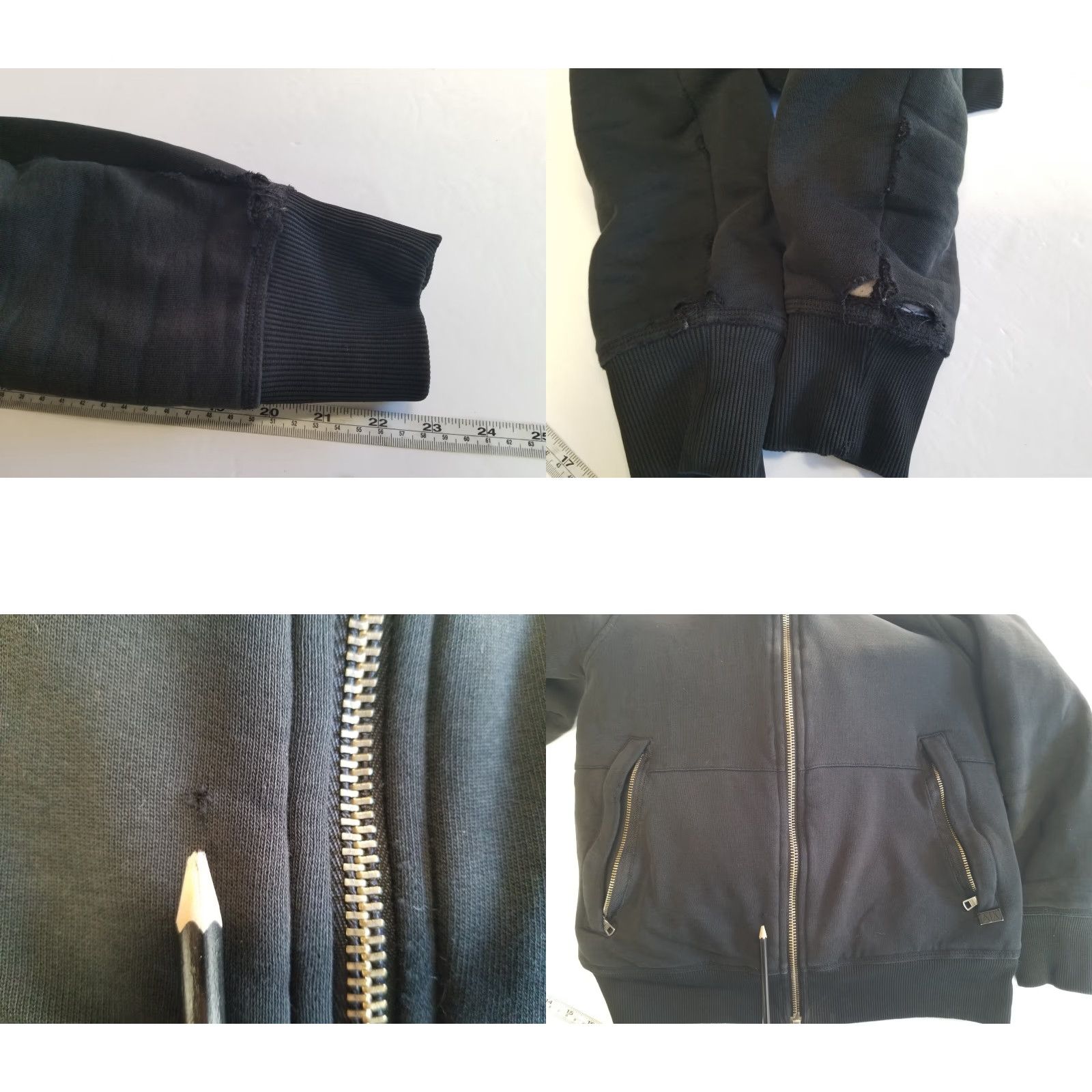Armani Exchange Armani Exchange XS Black Long Sleeve Full Zip Hooded Jacket Distressed Unisex Shirt Jacket Mens Womens Size US XS / EU 42 / 0 - 8 Thumbnail